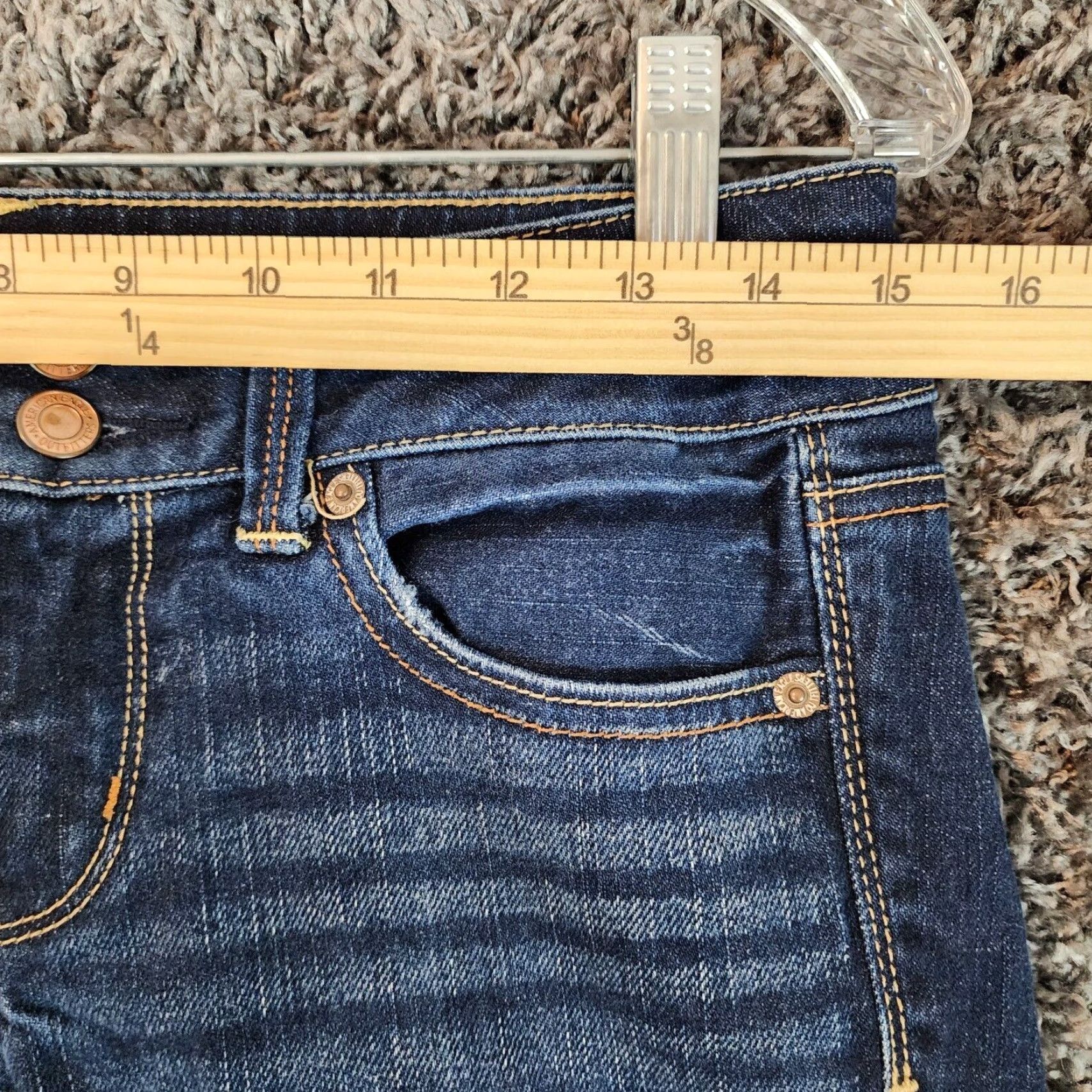 American Eagle Outfitters VINTAGE American Eagle Artist Jeans Women Size 4 Waist 30 Inseam 24 Stretch Blue - Womens Jeans Size 27" / US 4 / IT 40 - 4 Thumbnail