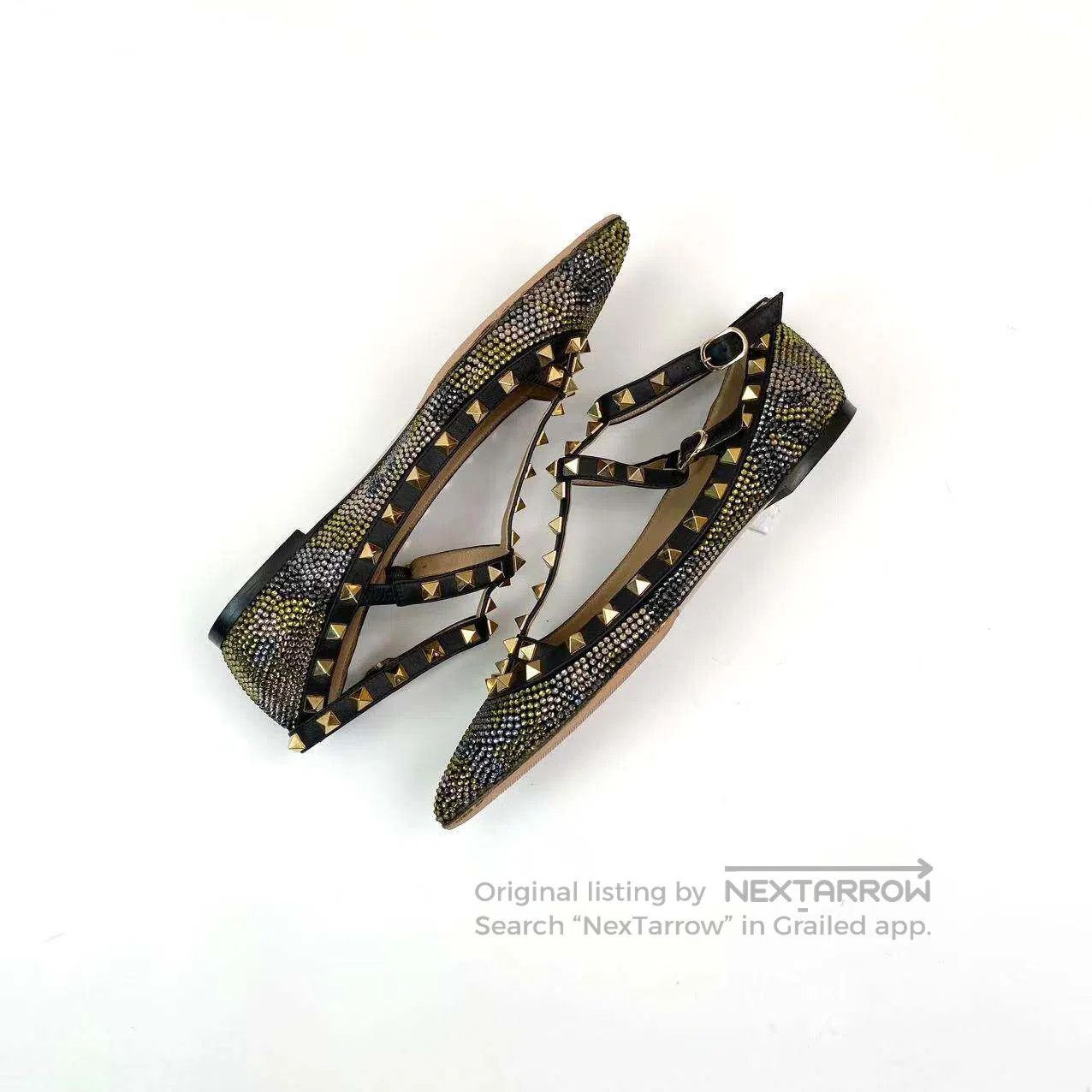 Valentino Valentino Fancy colored diamond studded flats| Size US 7.5 / IT 37.5 - 4 Thumbnail