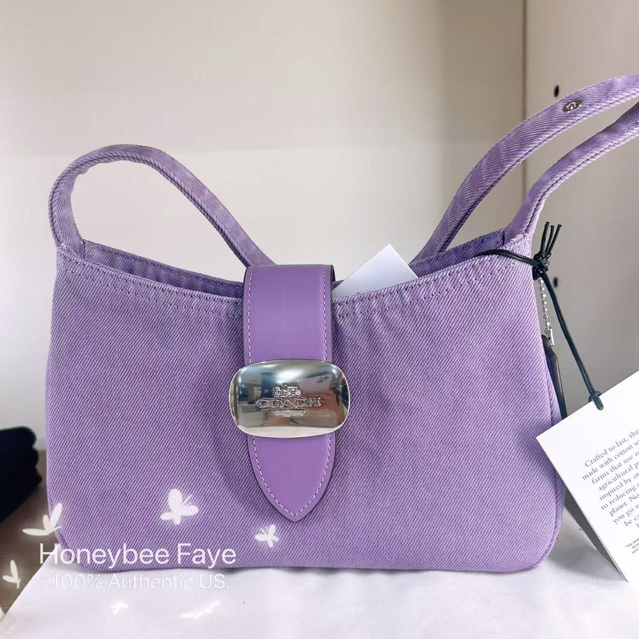 Coach Eliza Shoulder Bag CBR14 denim/Silver/Iris Size ONE SIZE - 1 Thumbnail