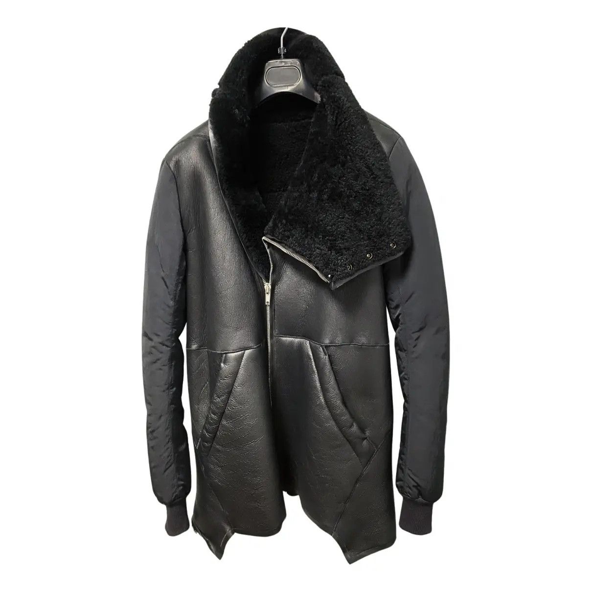 Rick Owens os11x0925 Shearling Showtek Leather Jacket in Black Size US L / EU 52-54 / 3 - 1 Thumbnail