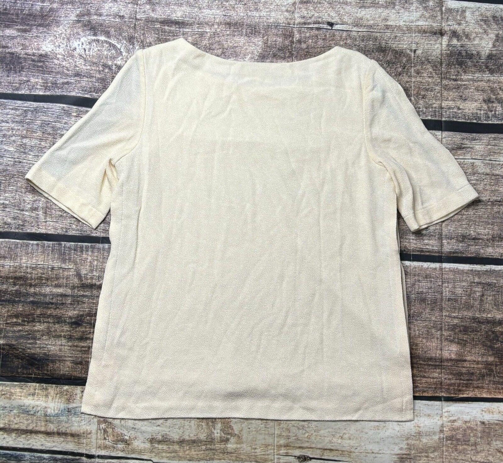 Rag & Bone Rag & Bone Blouse Top Women's Medium Ivory Net Slit USA Size M / US 6-8 / IT 42-44 - 3 Thumbnail