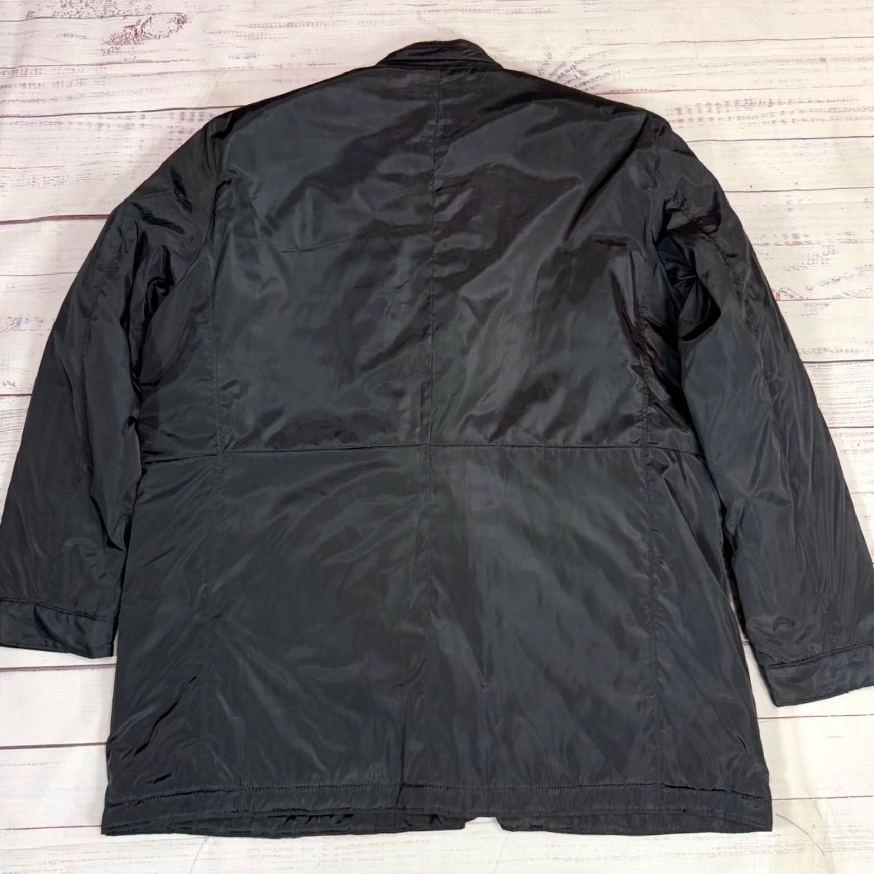Egara Egara Mens Jacket XL Black Button Front Insulated Quilt Lined Pockets New Size US XL / EU 56 / 4 - 4 Thumbnail