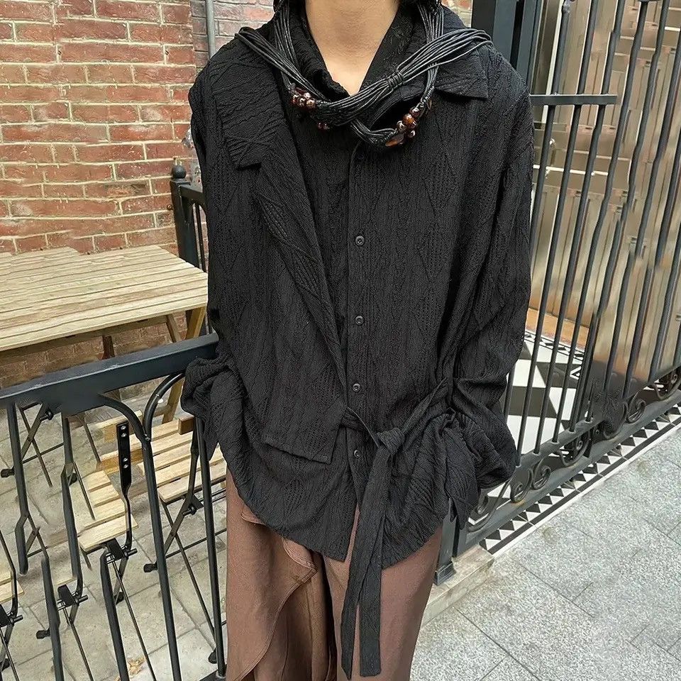 Japanese Brand × Vintage Fashion retro openworks button up shirt Size US L / EU 52-54 / 3 - 3 Thumbnail