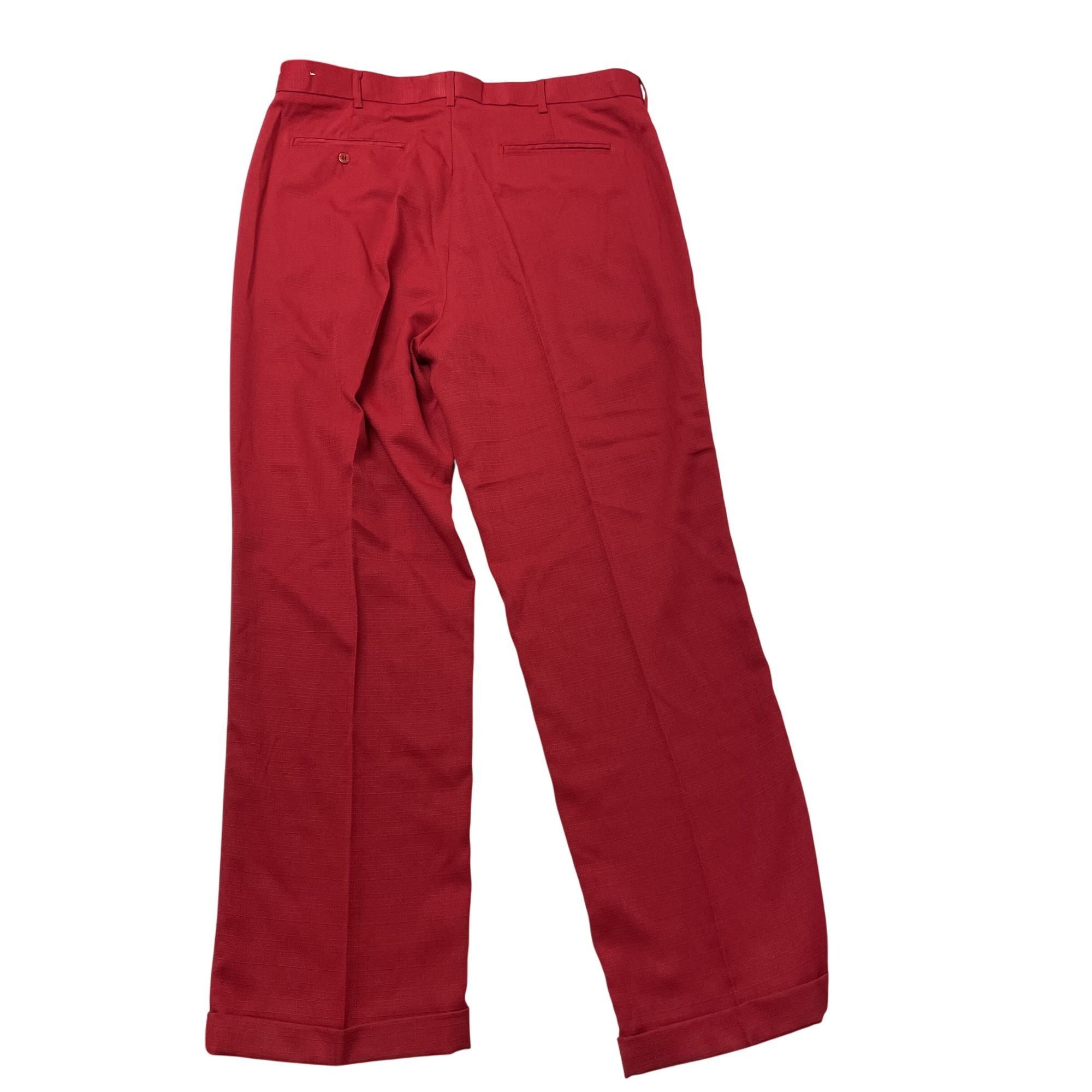 Other Vtg Montique SHINY RED TEXTURED Christmas Dress Pants Size US 38 / EU 54 - 8 Thumbnail