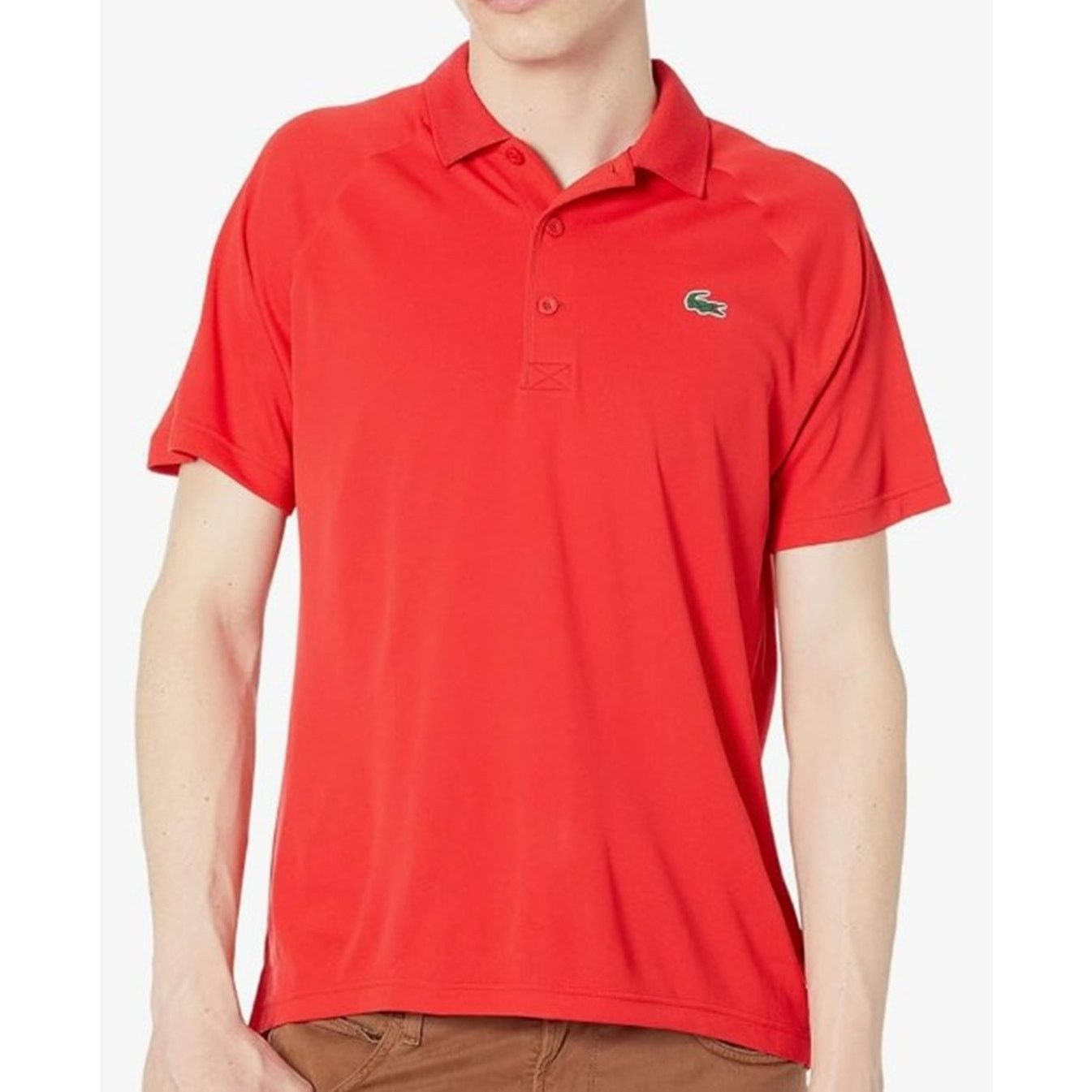 Lacoste Lacoste Men's Ultra Dry Raglan Sleeve Sport Polo Red 2XL Size US XXL / EU 58 / 5 - 1 Thumbnail