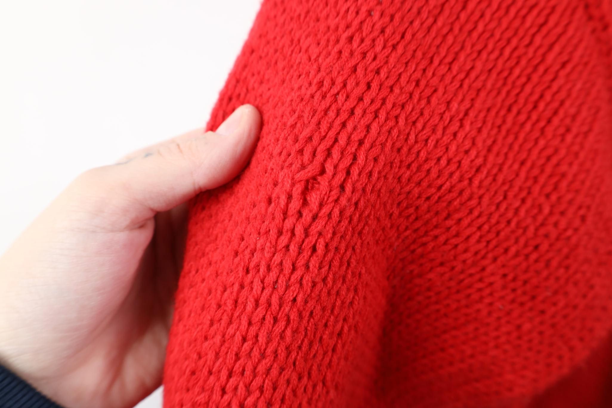 Vintage Vintage 90s Streetwear Christmas Bear Knit Sweater Red Size S / US 4 / IT 40 - 7 Thumbnail