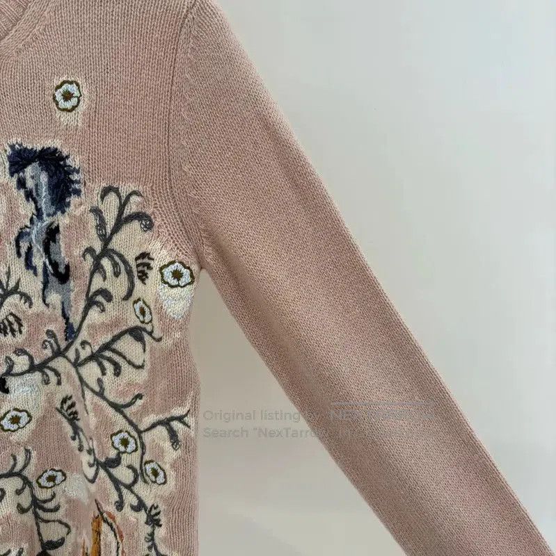 Dior Dior Pink Cashmere Sweater with Embroidery . Size S / US 4 / IT 40 - 3 Thumbnail