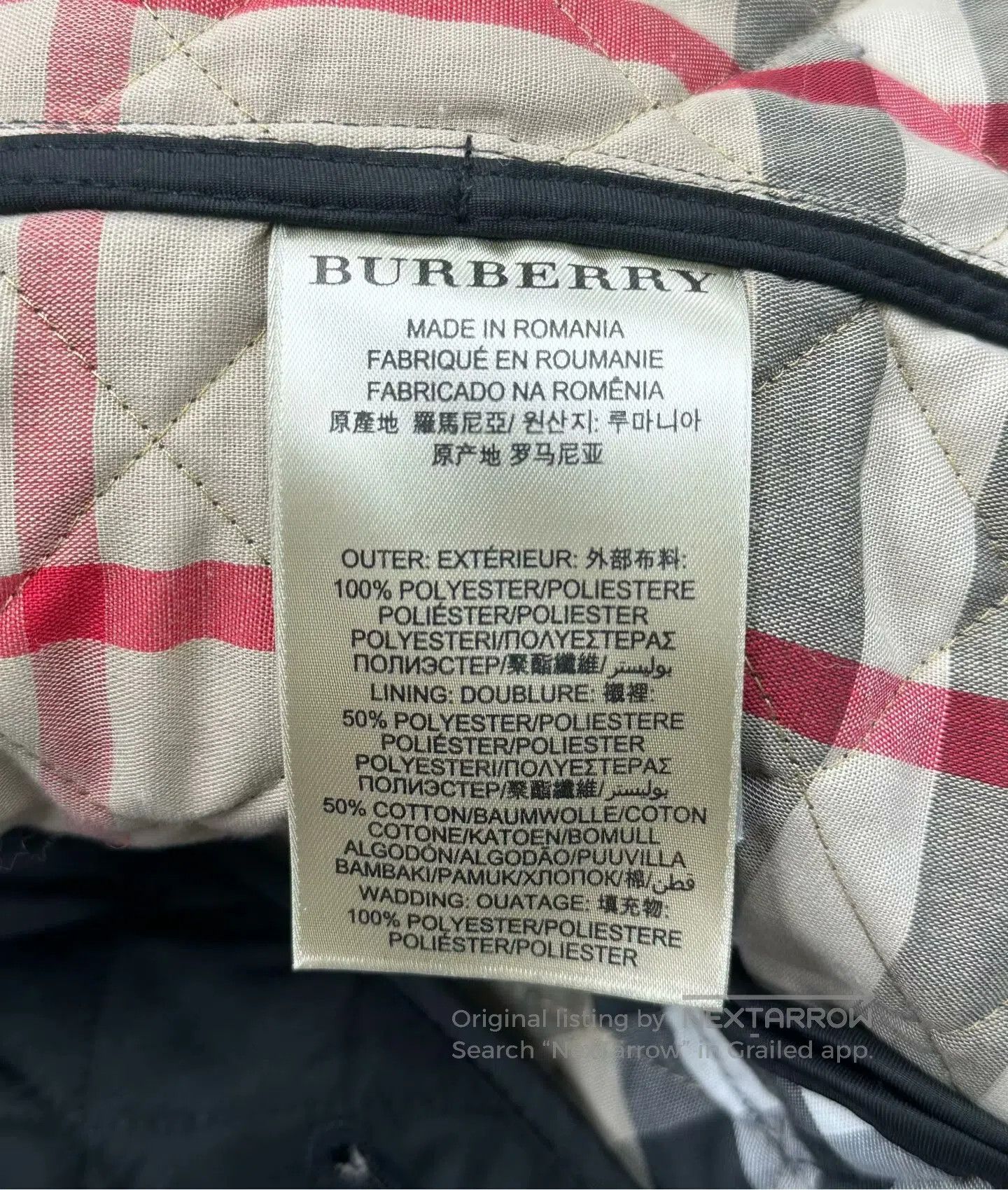 Burberry Burberry Black Diamond Pattern Single-Row Button Lining Pl Size S / US 4 / IT 40 - 3 Thumbnail