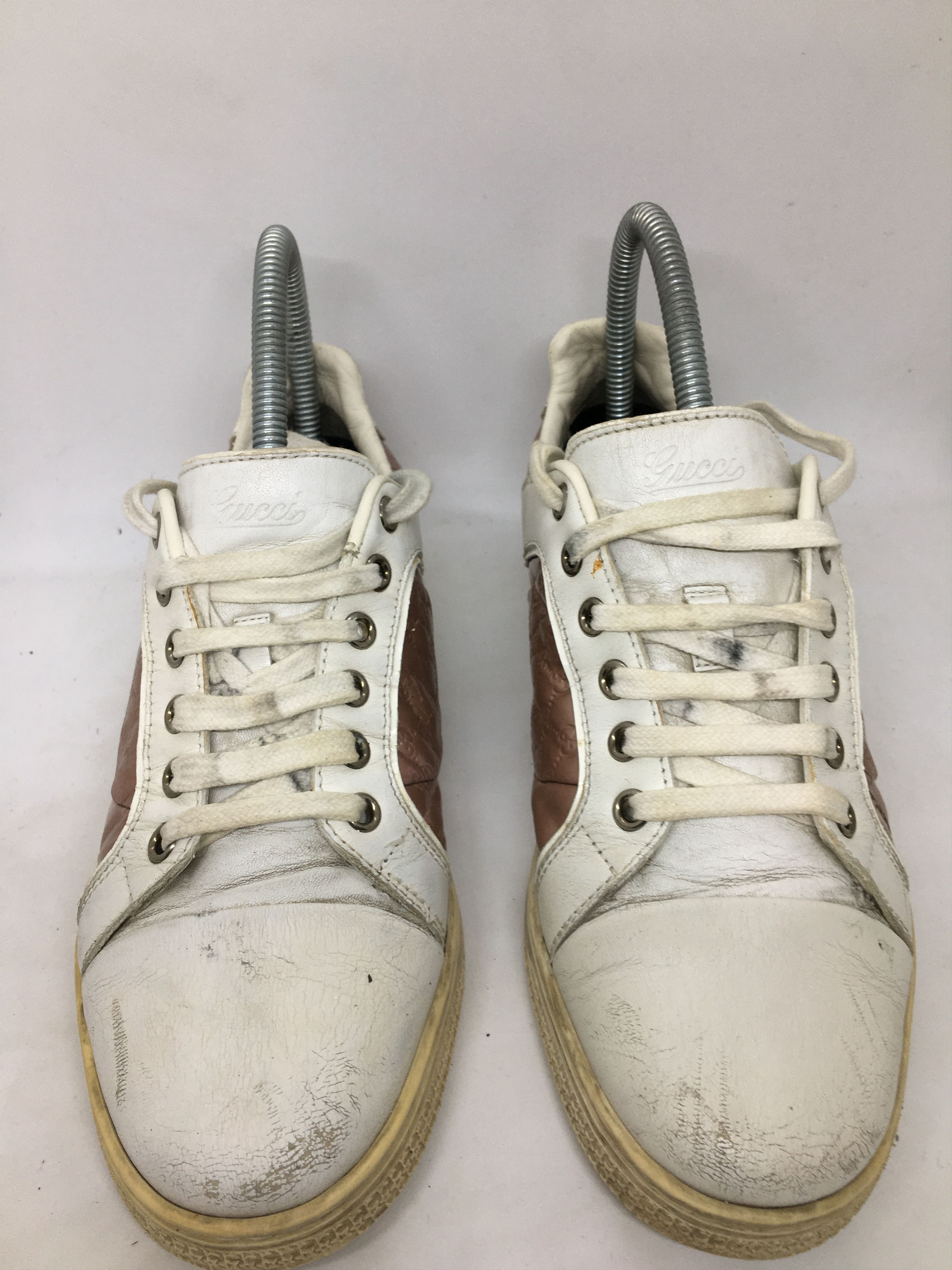 Gucci GUCCI sneakers white maroon Size US 6 / EU 39 - 10 Thumbnail