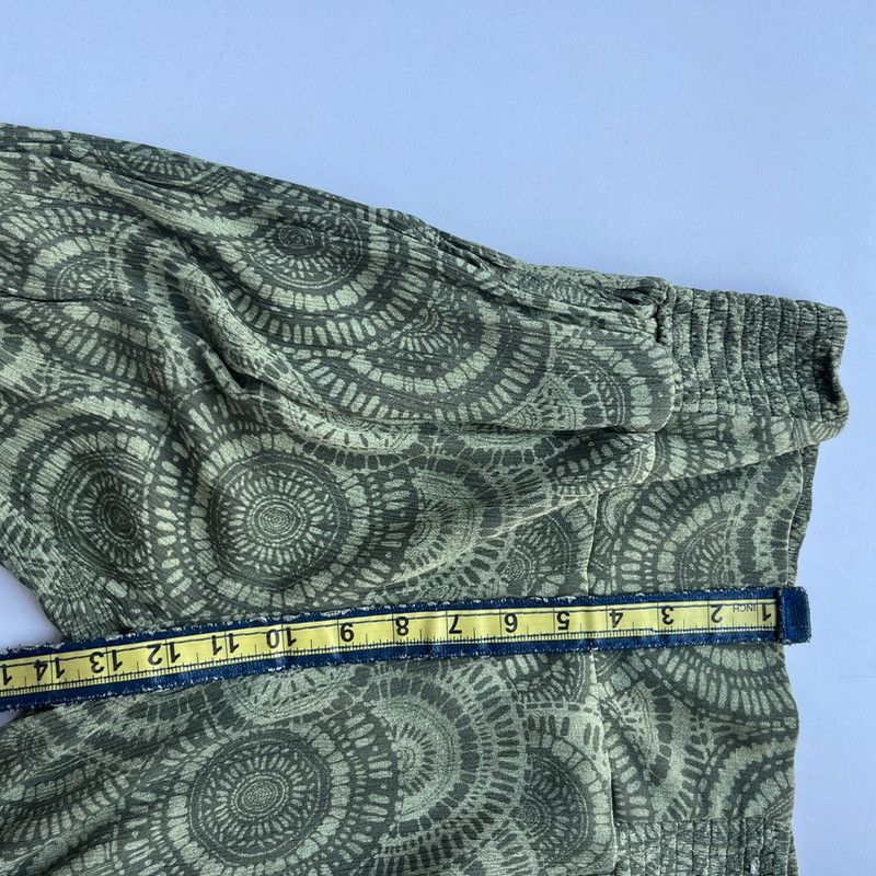 Designer Three dots Wide-Leg Mandala Graphic Pants Green Medium Size 30" / US 8 / IT 44 - 8 Thumbnail