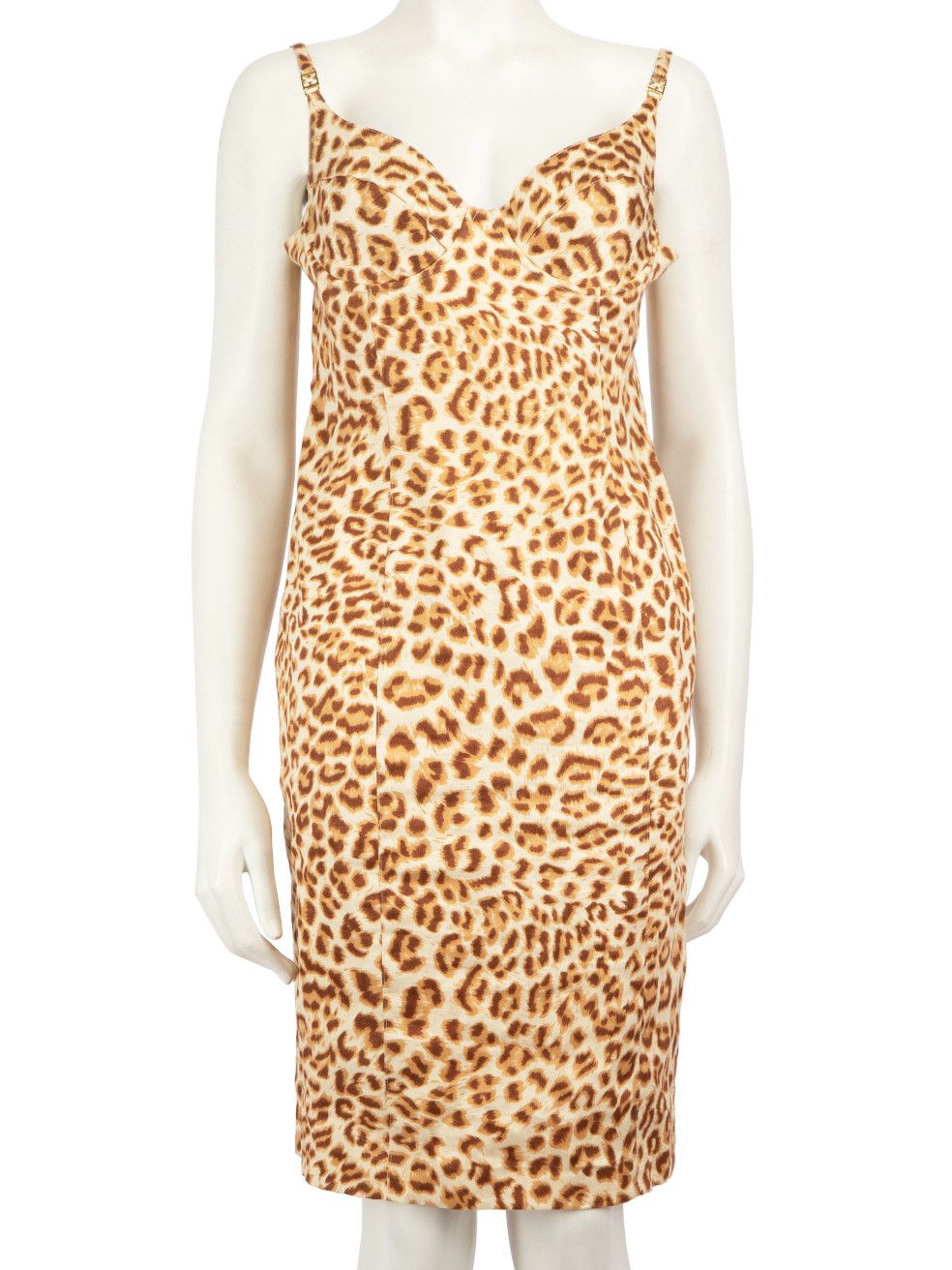 Escada Brown Knee Length Leopard Print Dress Size S / US 4 / IT 40 - 1 Thumbnail