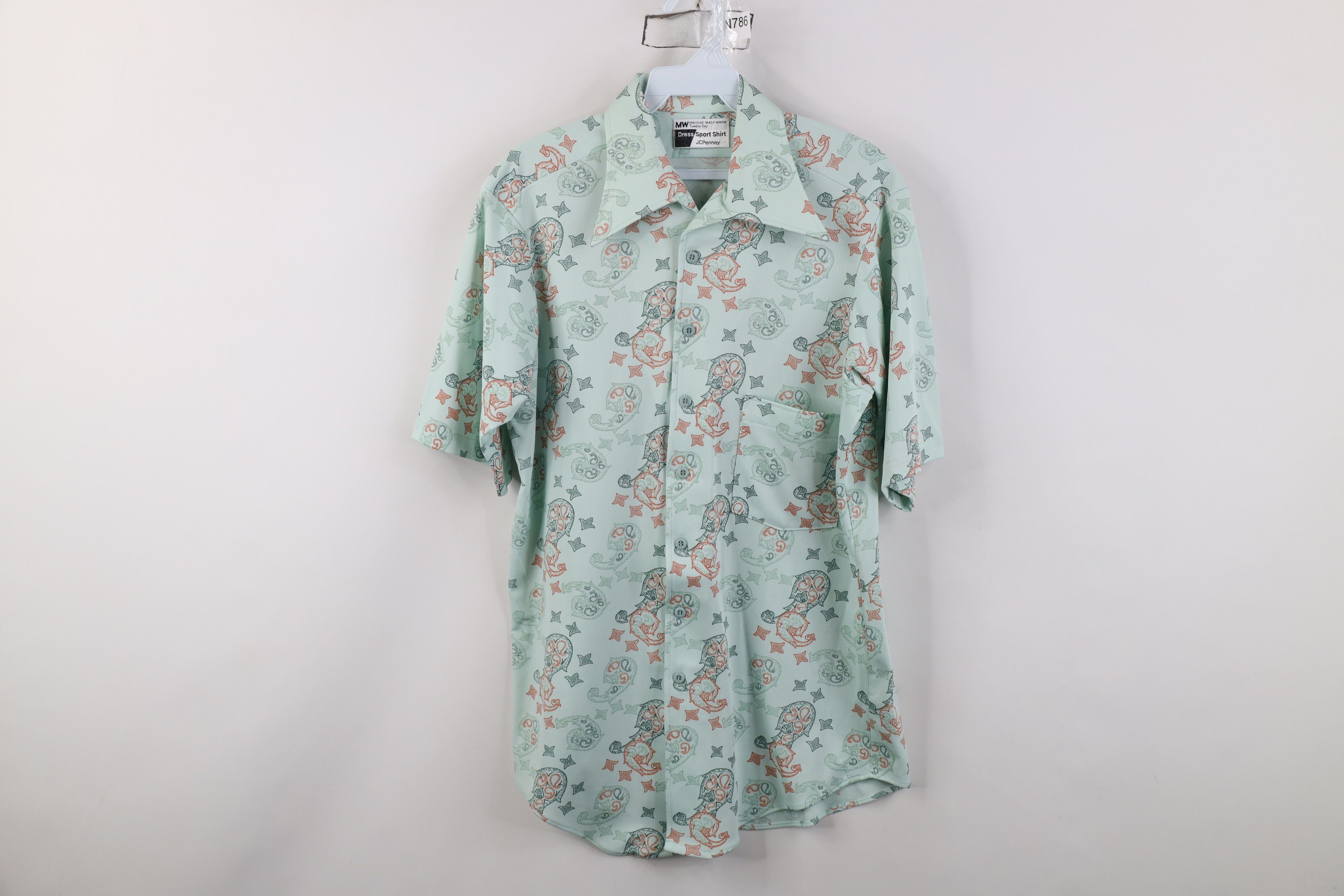 Vintage Vintage 70s Streetwear Knit Short Sleeve Button Shirt Size US XXL / EU 58 / 5 - 1 Thumbnail