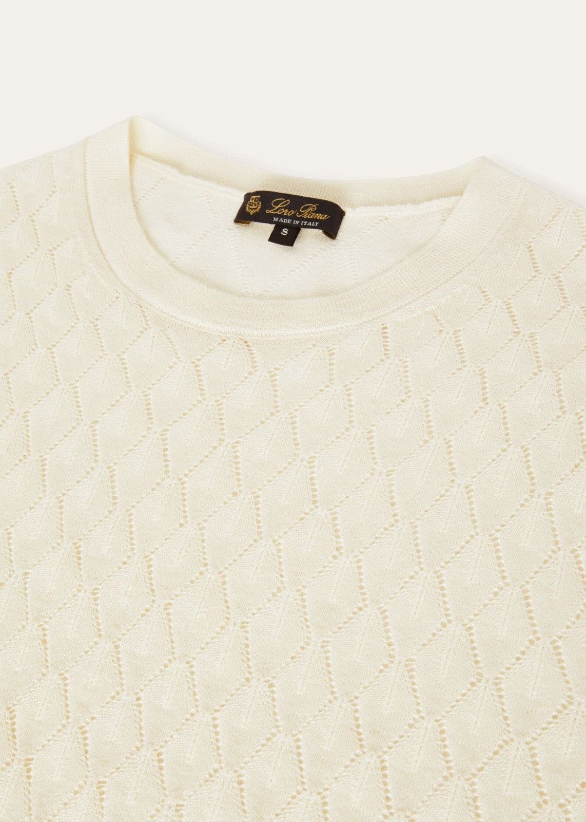 Loro Piana o1srvl11e0824 Piura Crewneck Cashmere Sweater in Off White Size XXL / US 16-18 / IT 52-54 - 2 Thumbnail