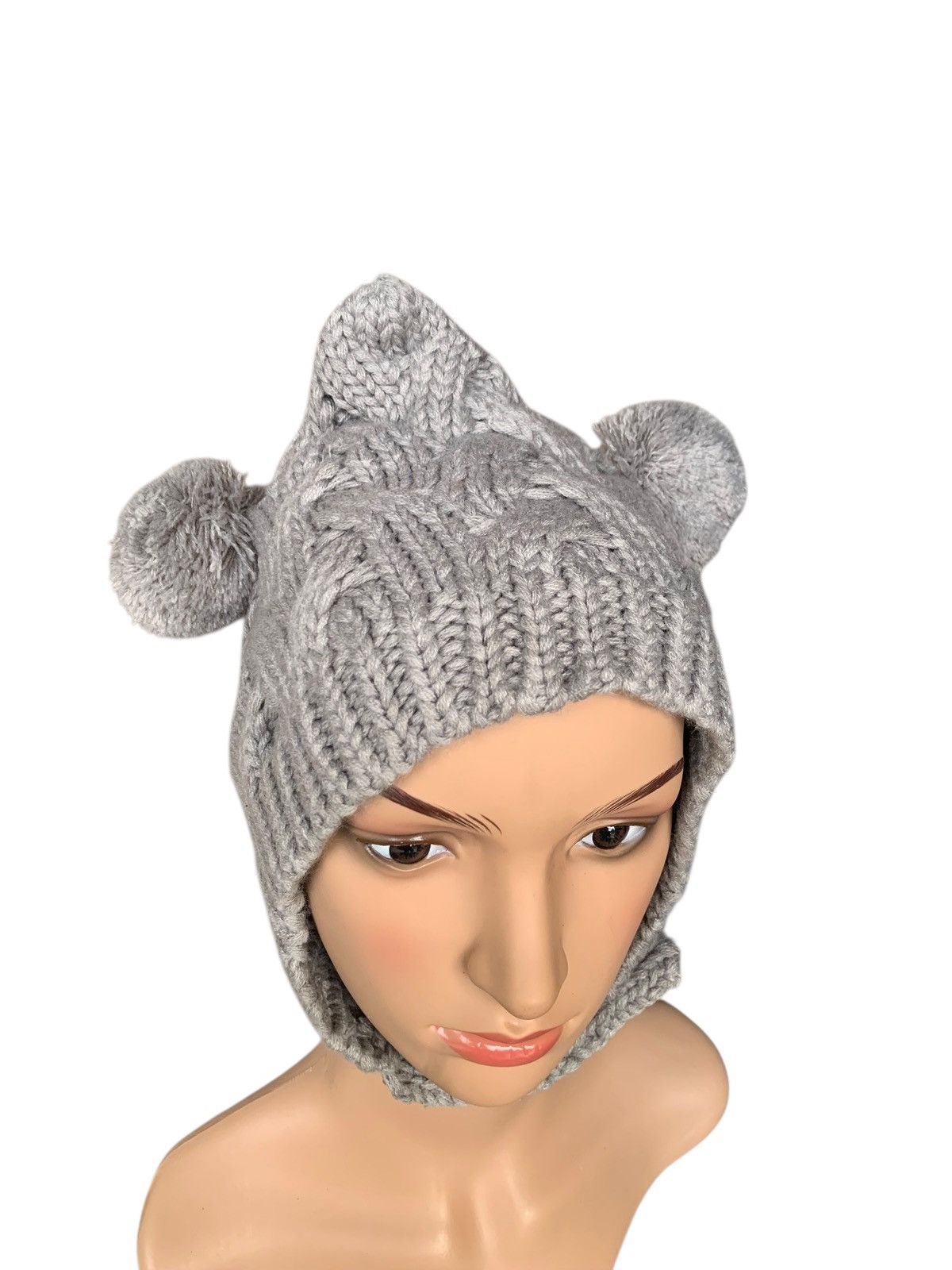 Japanese Brand × Kapital × Vintage Women Hat Cat Ear Crochet Braided Knitt By Hand made Size ONE SIZE - 4 Thumbnail