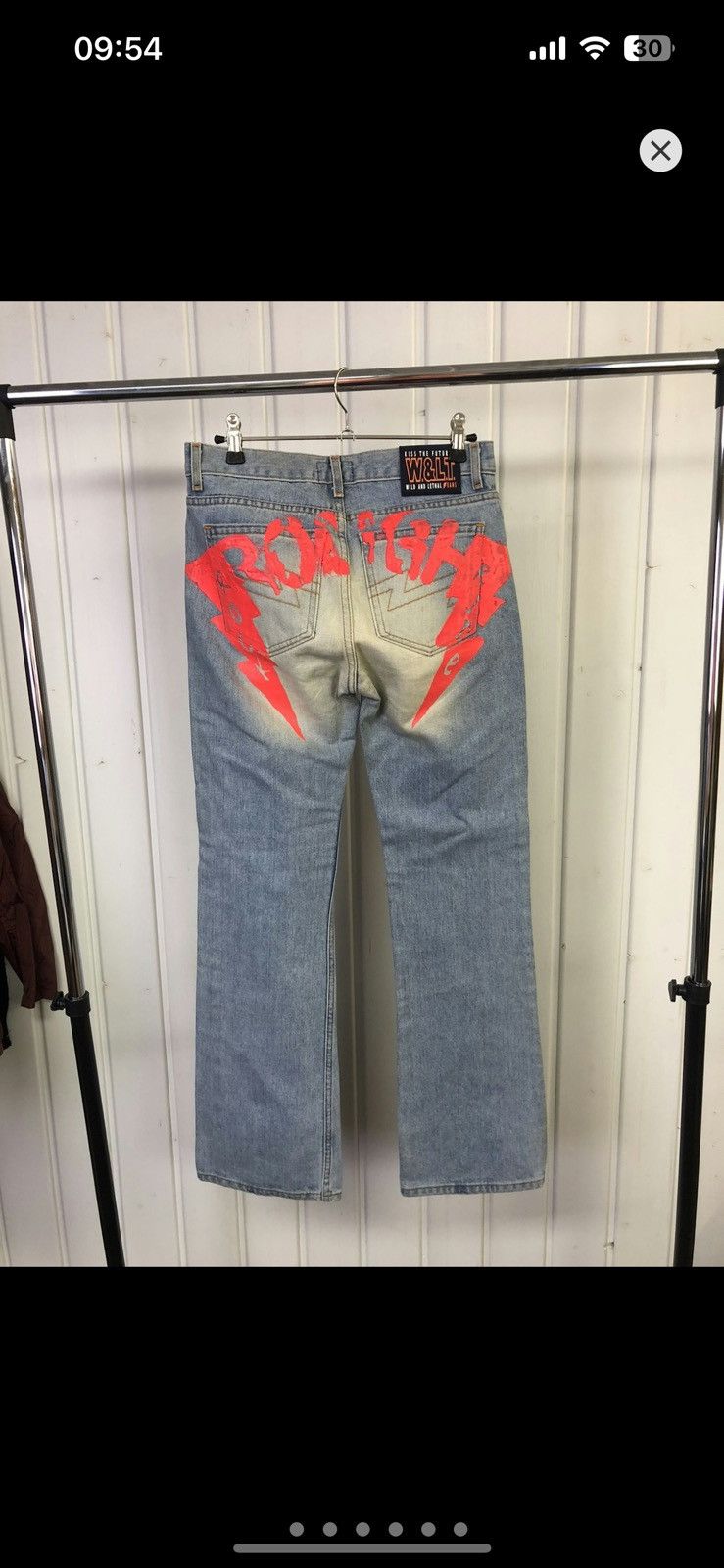 image of W Lt Walter Van Beirendonck x Walter Van Beirendonck Rough Walter Denim Jeans, Men's (Size 27)