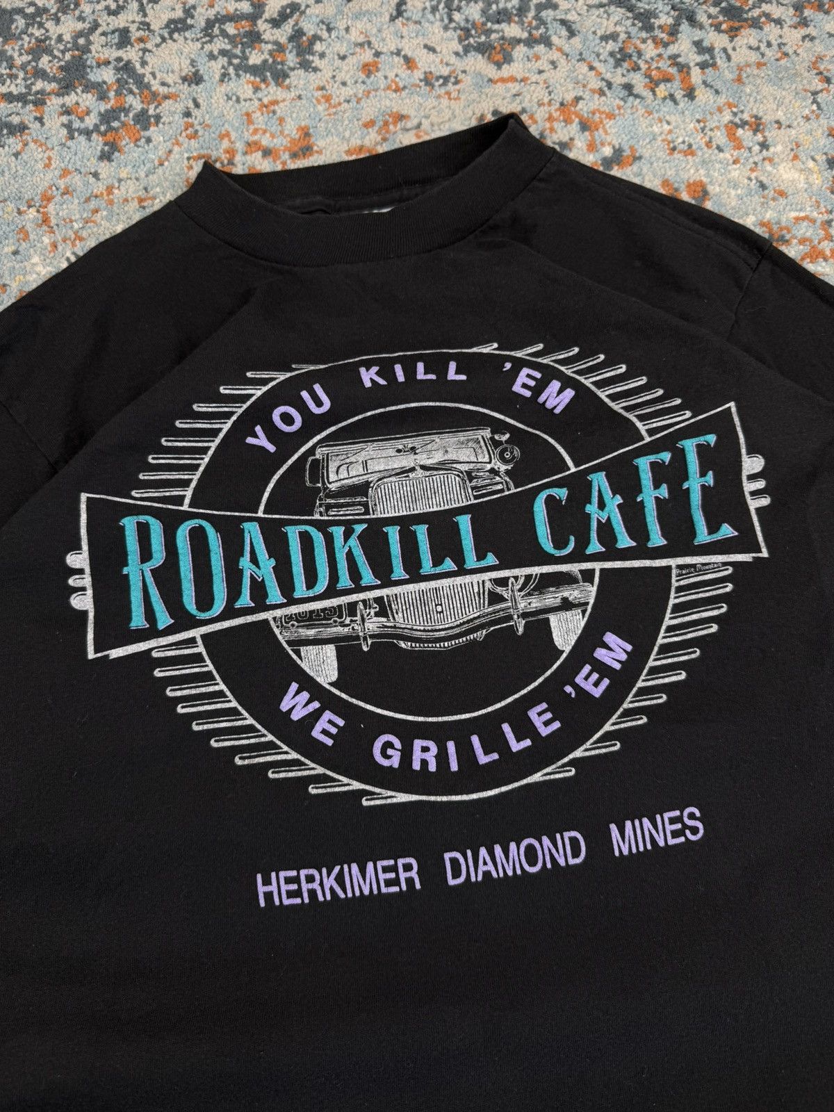 Vintage Vintage 90s Roadkill Cafe tee made in usa single stitch Size US M / EU 48-50 / 2 - 5 Thumbnail