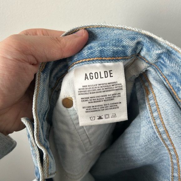 Agolde Agolde Riley High Rise Straight Leg Jeans Size 24" / US 00 / IT 34 - 3 Thumbnail