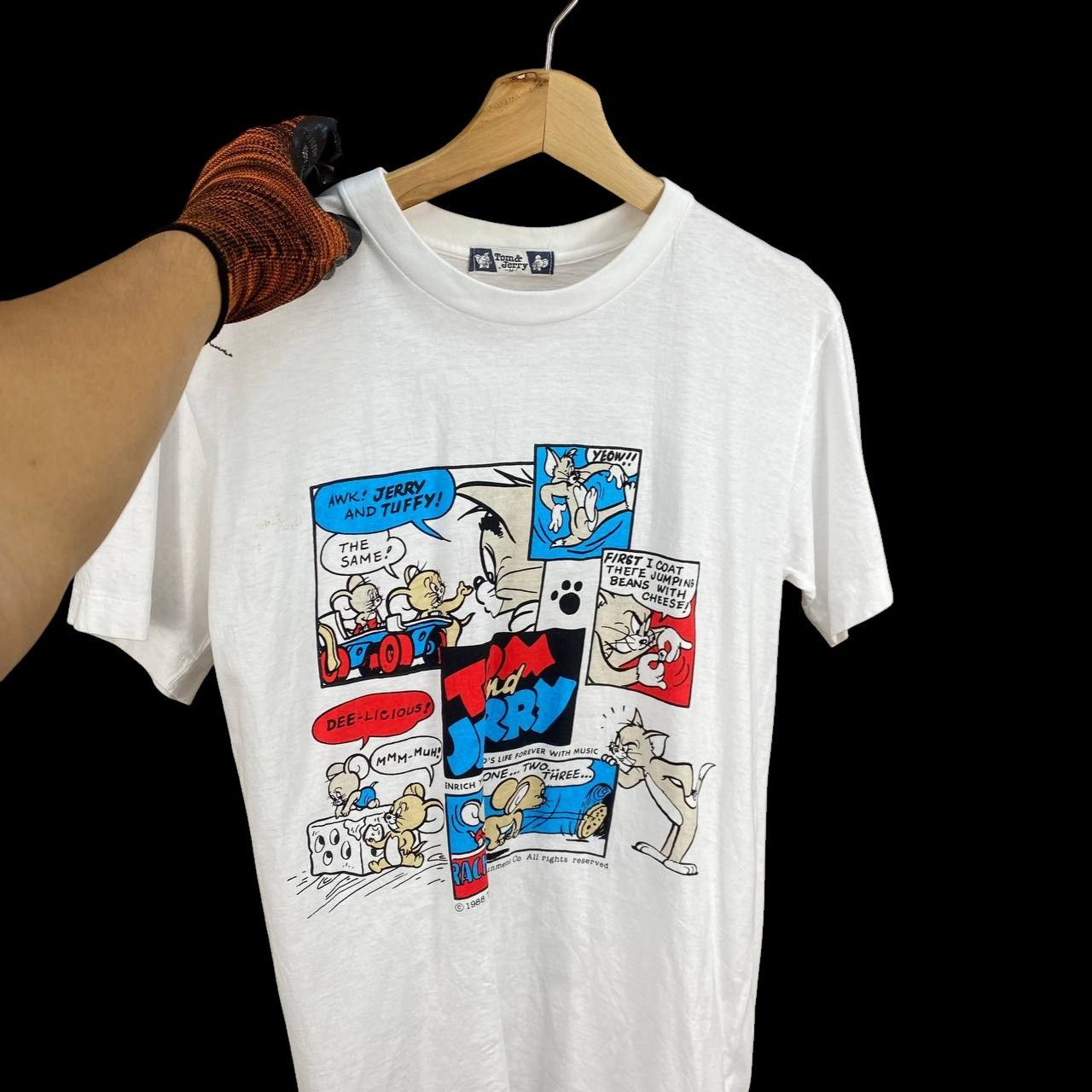 Vintage Vintage 1988 Tom & Jerry Paperthin Comic Strip Graphic Size US M / EU 48-50 / 2 - 1 Thumbnail