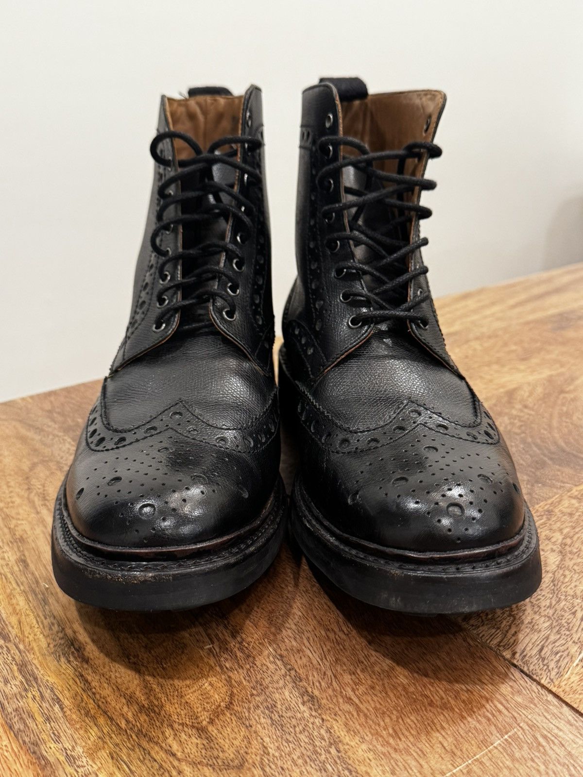 Grenson Grenson Fred Brogue Boots Black – UK 9 G, 8/10 Size US 10 / EU 43 - 6 Thumbnail