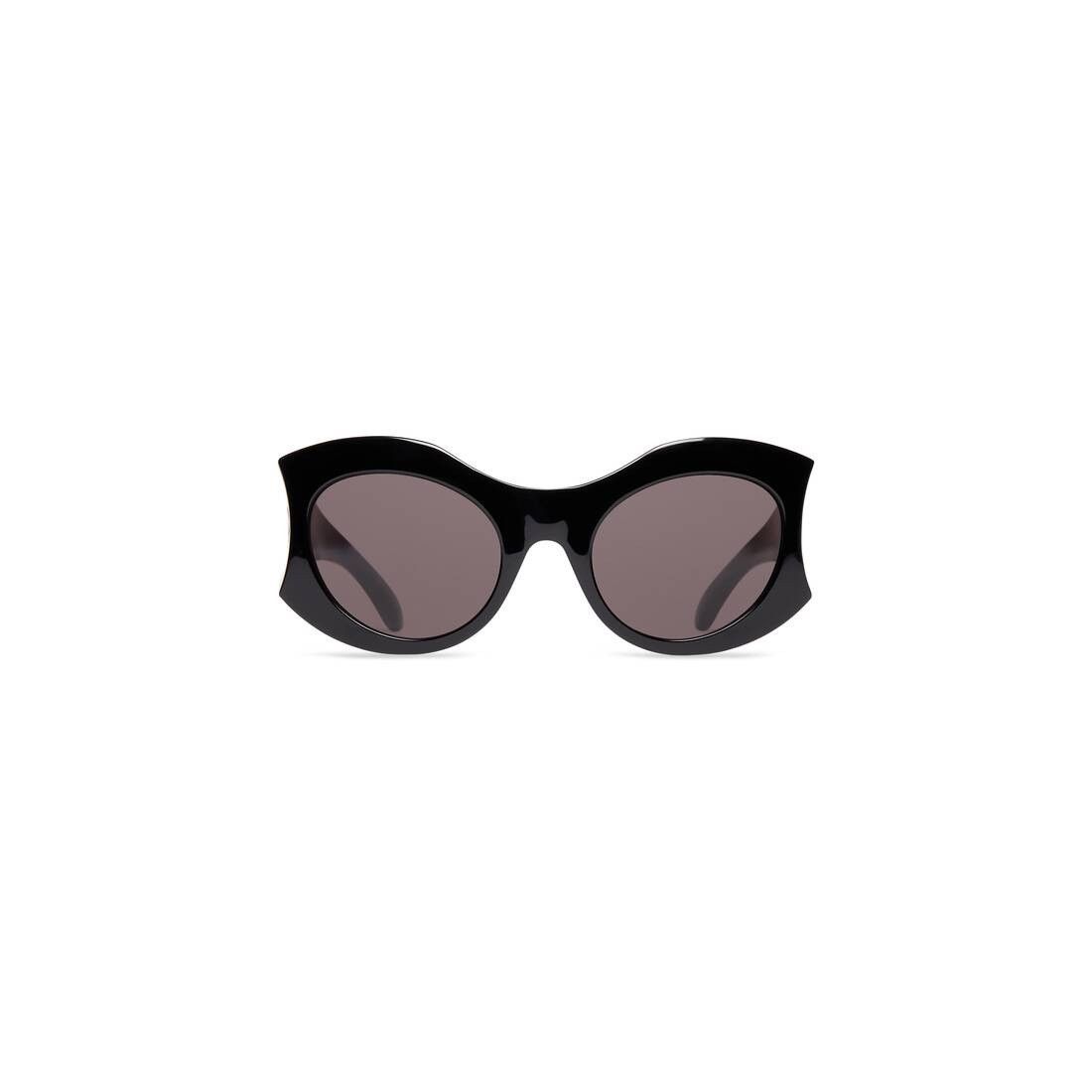 Balenciaga o1la1rc1a0725 Size: OS / Hourglass Round Sunglasses in Black Size ONE SIZE - 1 Thumbnail