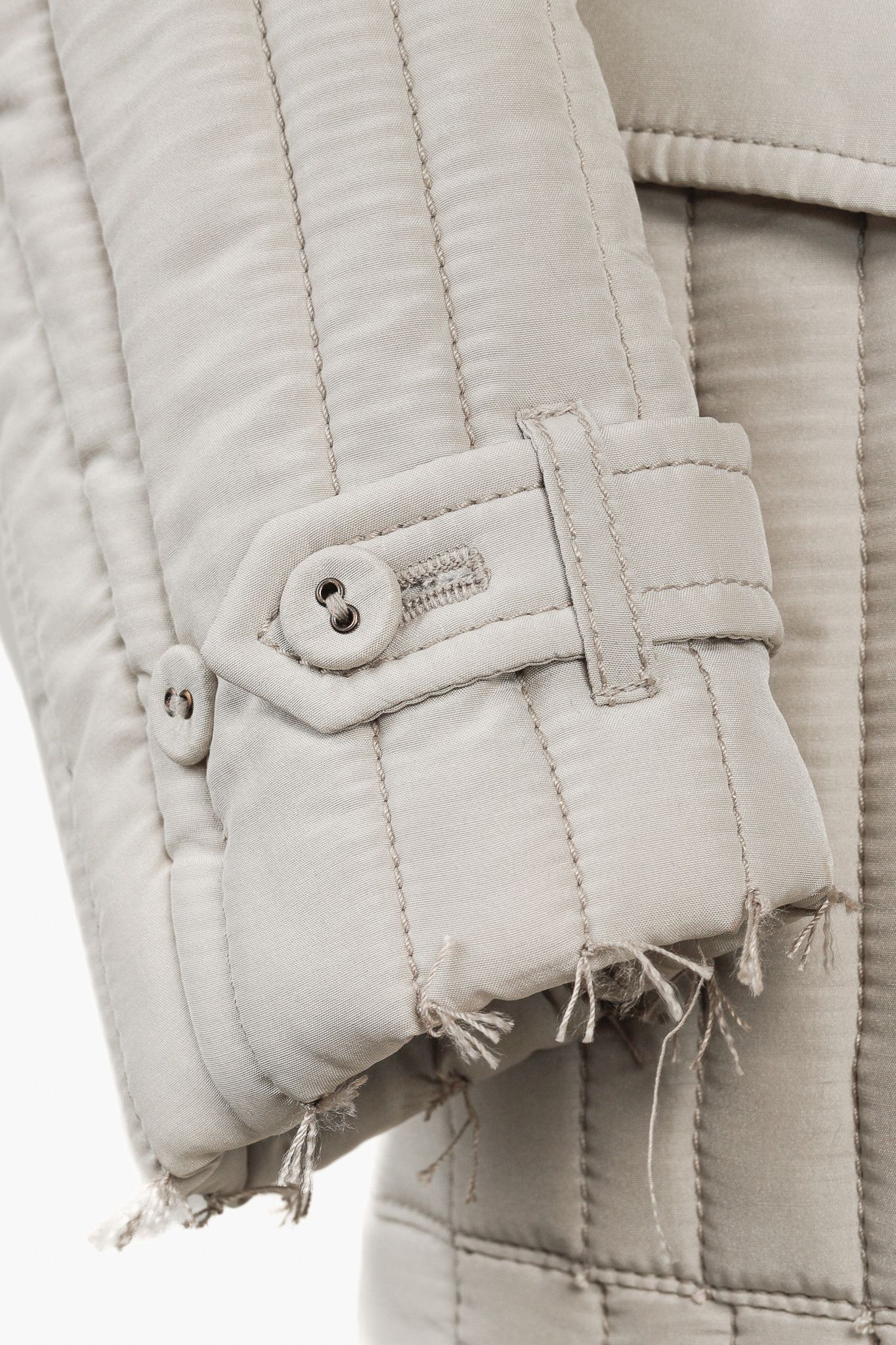 Bottega Veneta Bottega Veneta Taupe Grey Quilted Silk Collared Jacket Size S / US 4 / IT 40 - 7 Thumbnail