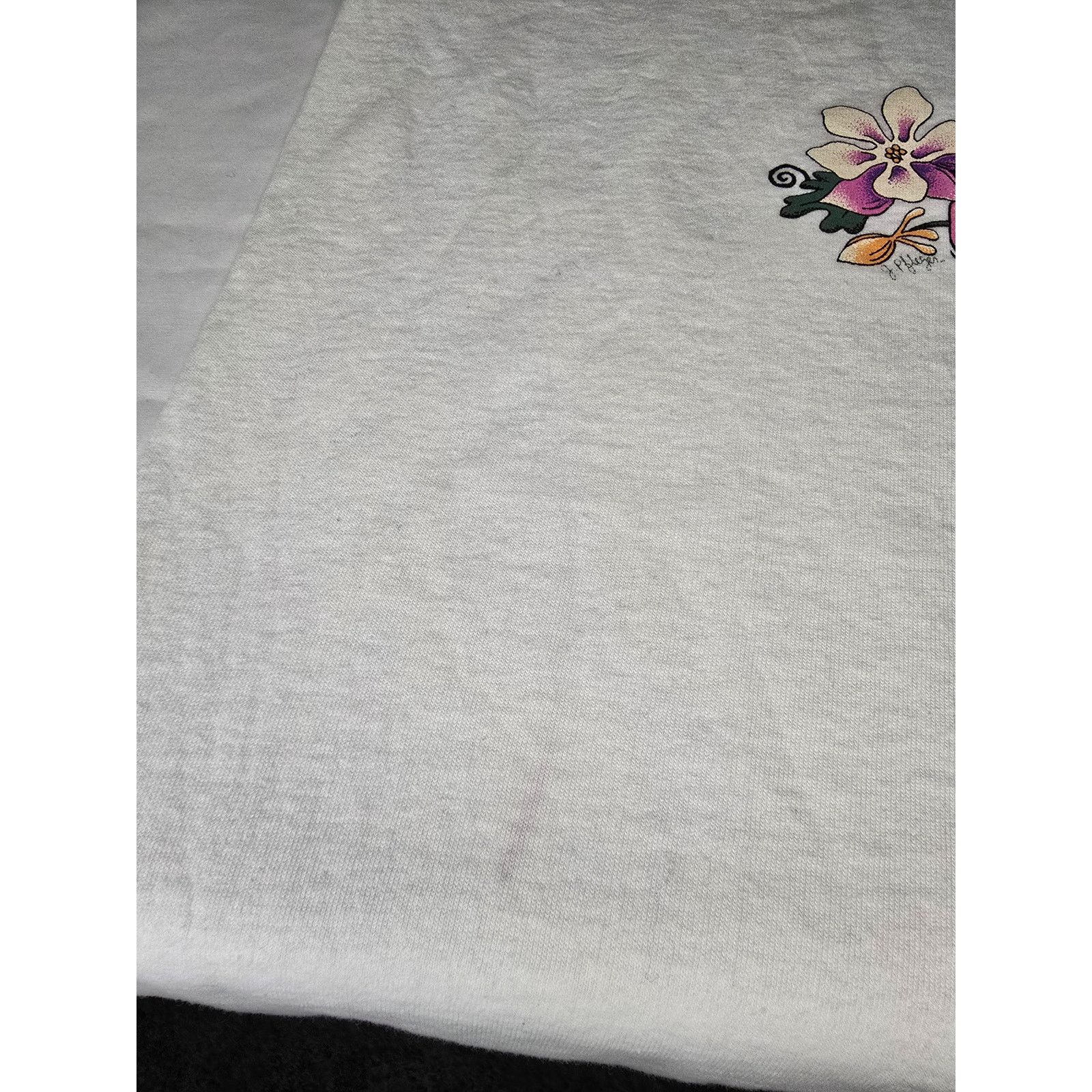 Vintage Vintage Montana Shirt Womens L Floral Wildflower White Tee Size L / US 10 / IT 46 - 10 Thumbnail