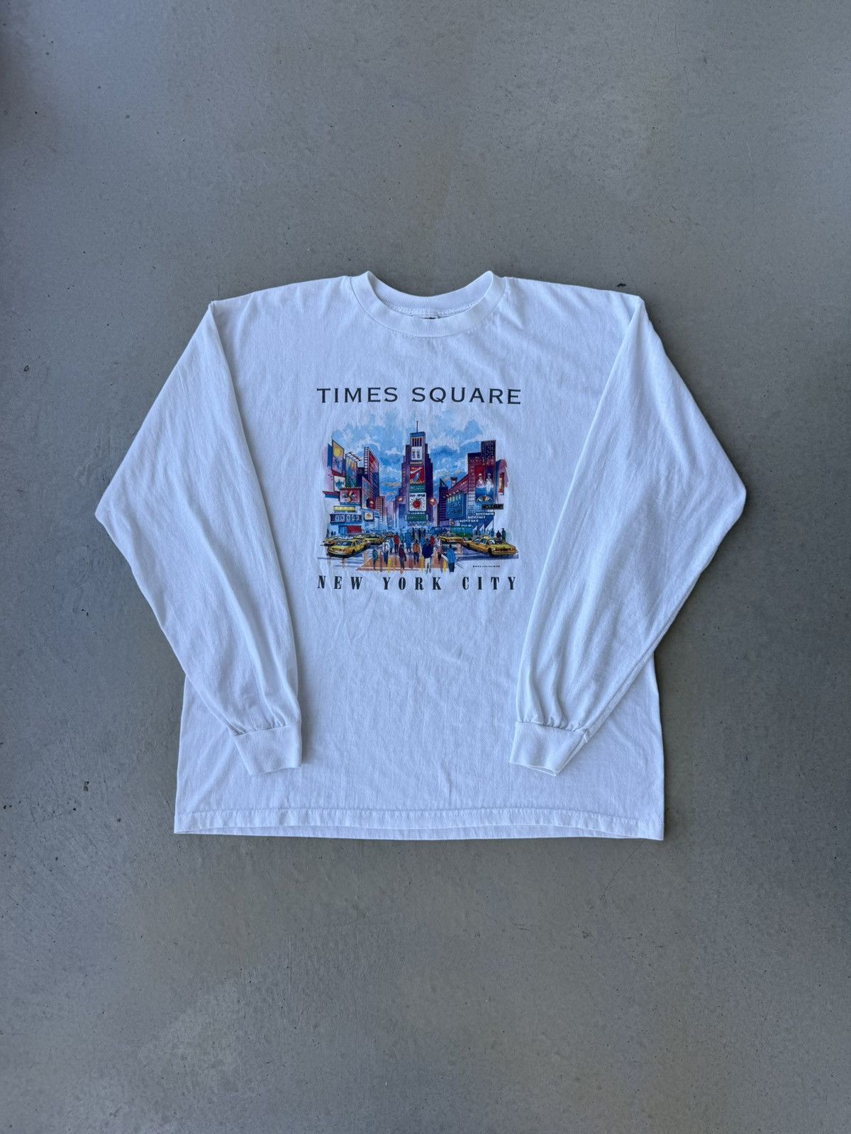 Vintage Vintage 1990s New York City Times Square T-Shirt Size US XL / EU 56 / 4 - 2 Thumbnail