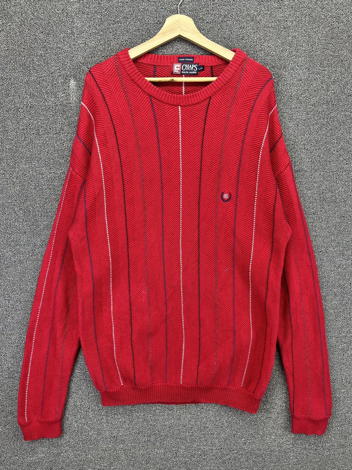 Chaps Ralph Lauren Vintage Chaps Ralph Lauren Hand Framed Knit Sweater Size US L / EU 52-54 / 3 - 1 Thumbnail