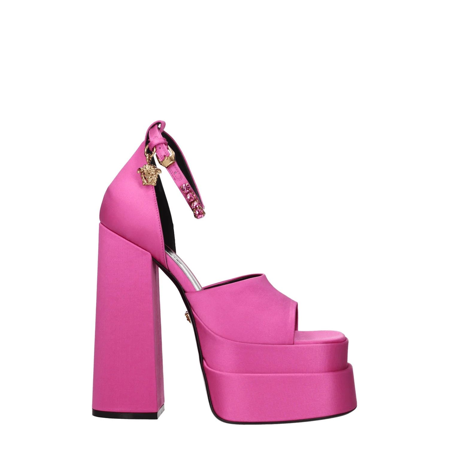 Versace ob1o1e0125 Satin Sandals in Fuchsia Size US 8 / IT 38 - 1 Thumbnail