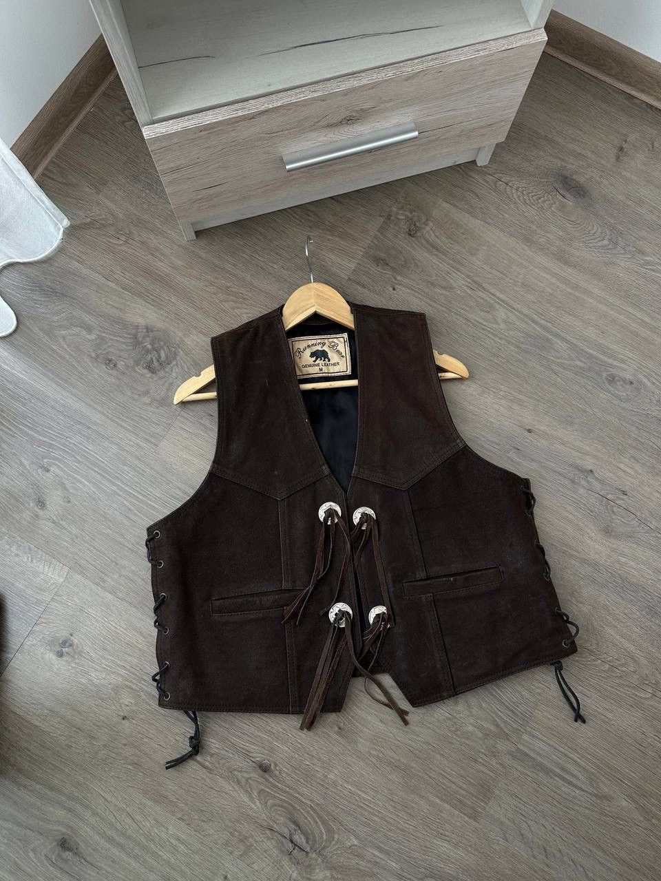 Genuine Leather × Vintage Vintage Genuine Leather Brown Cowboy West Jacket Size US M / EU 48-50 / 2 - 1 Thumbnail