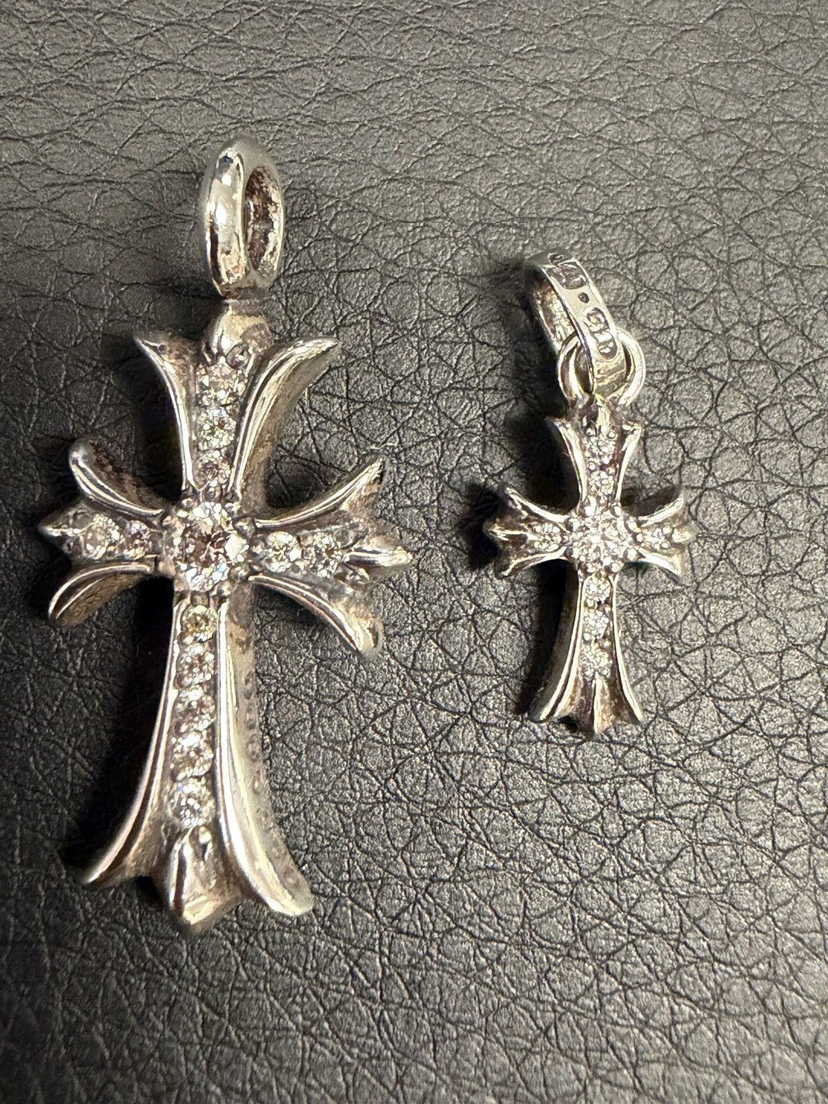 Chrome Hearts Tiny Cross Charm Silver with Pave Diamond Size ONE SIZE - 16 Thumbnail