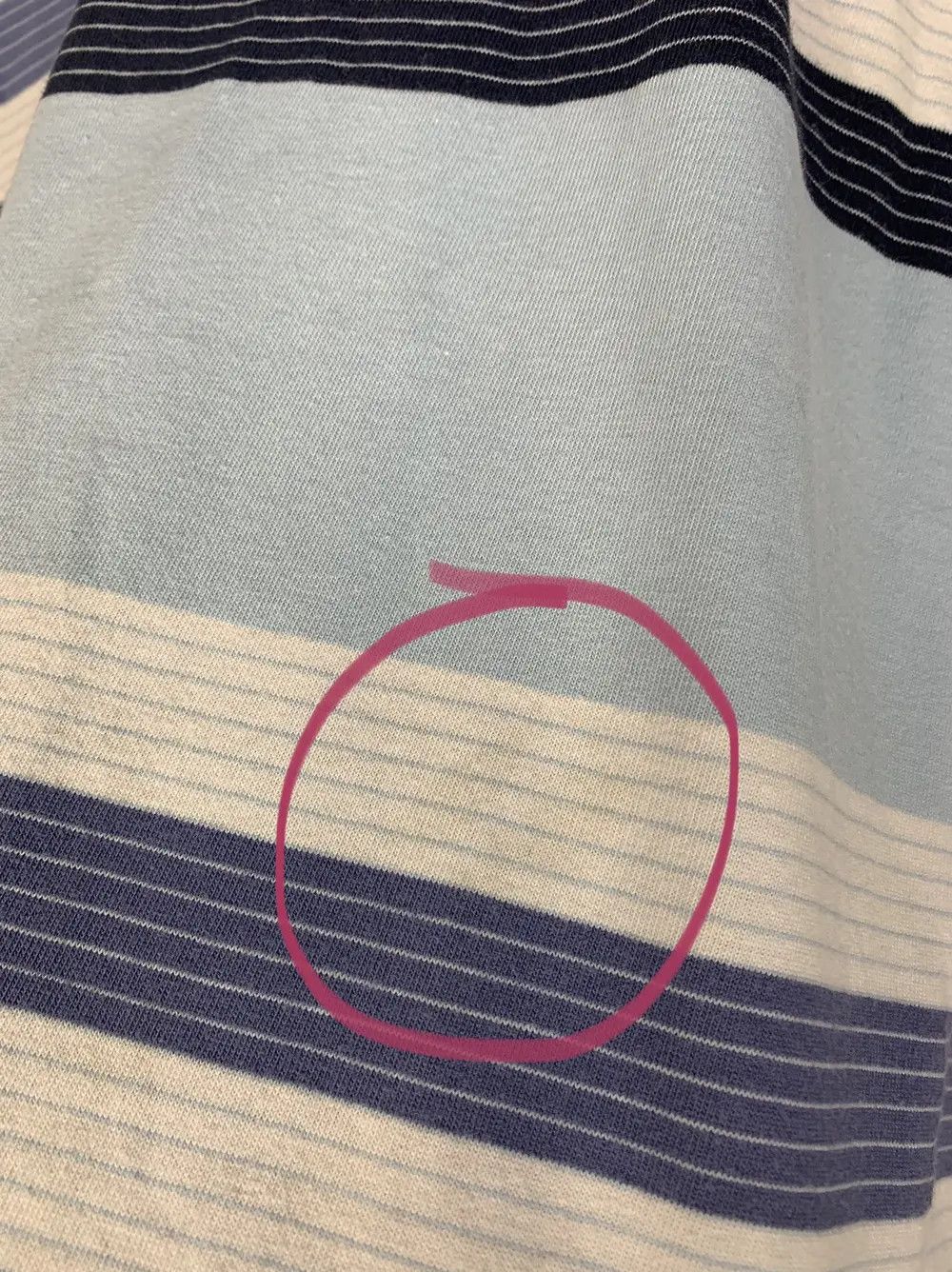 Vintage × Yves Saint Laurent Vintage 90s Yves Saint Laurent Stripes Polo Tee Old Money Size US L / EU 52-54 / 3 - 4 Thumbnail