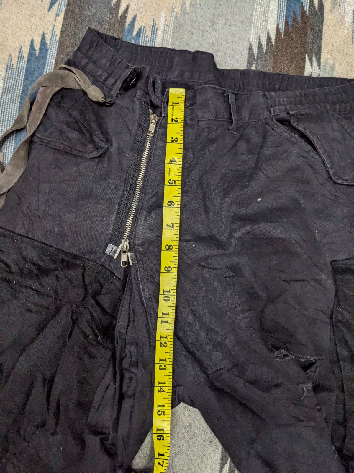 Handmade KINGLYMASK DISTRESSED HANDMADE CUSTOM LIKE PUNK PANTS Size US 31 - 15 Thumbnail