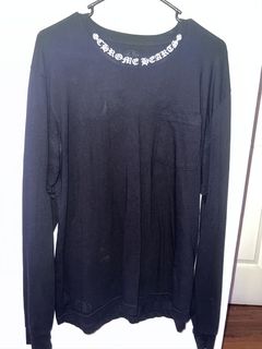 CHROME HEARTS NECK SCRIPT LONG SLEEVES BLACK