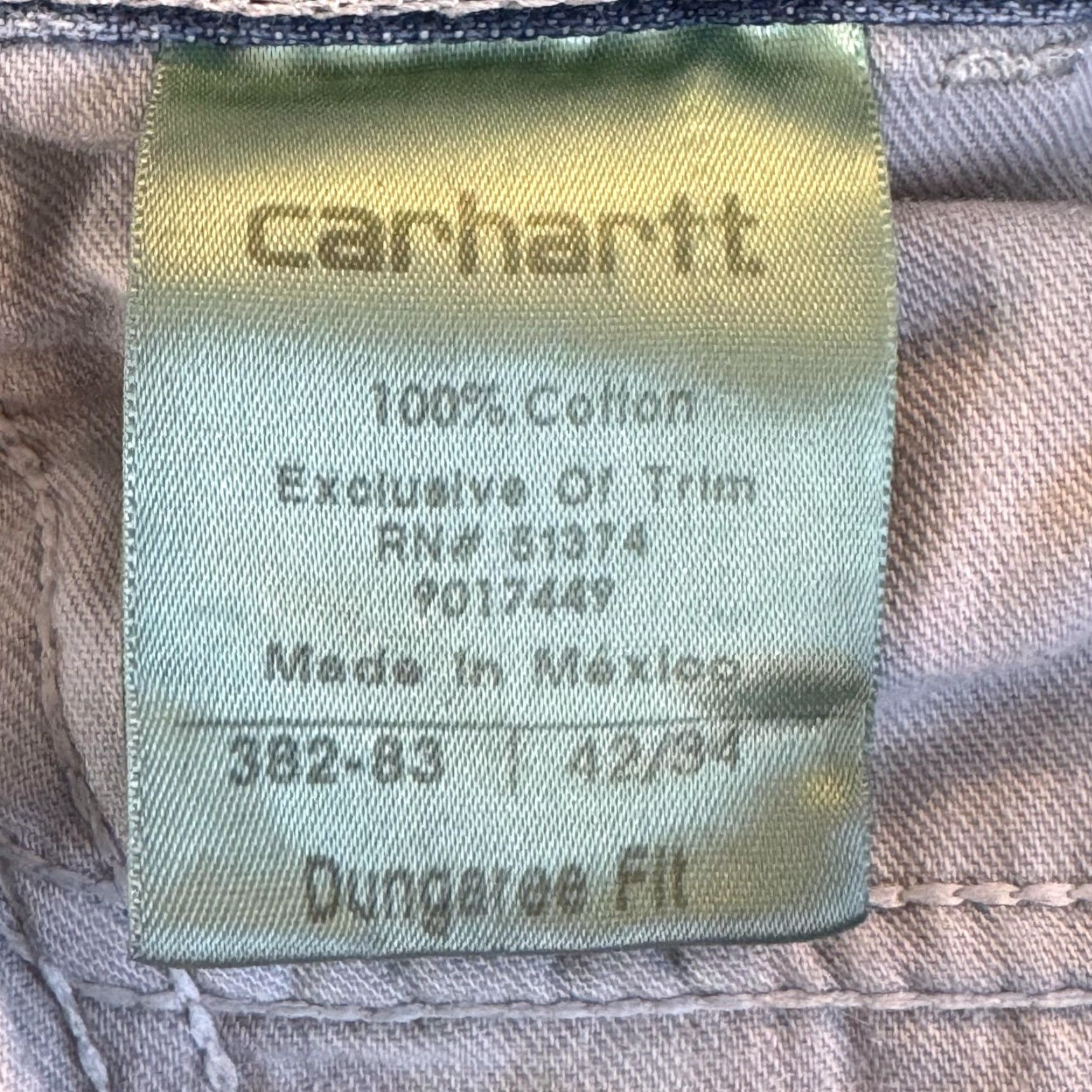Carhartt Carhartt Jeans Mens 42x34 Blue Dungaree Fit Workwear Carpenter Pants Distressed Size US 42 / EU 58 - 6 Thumbnail