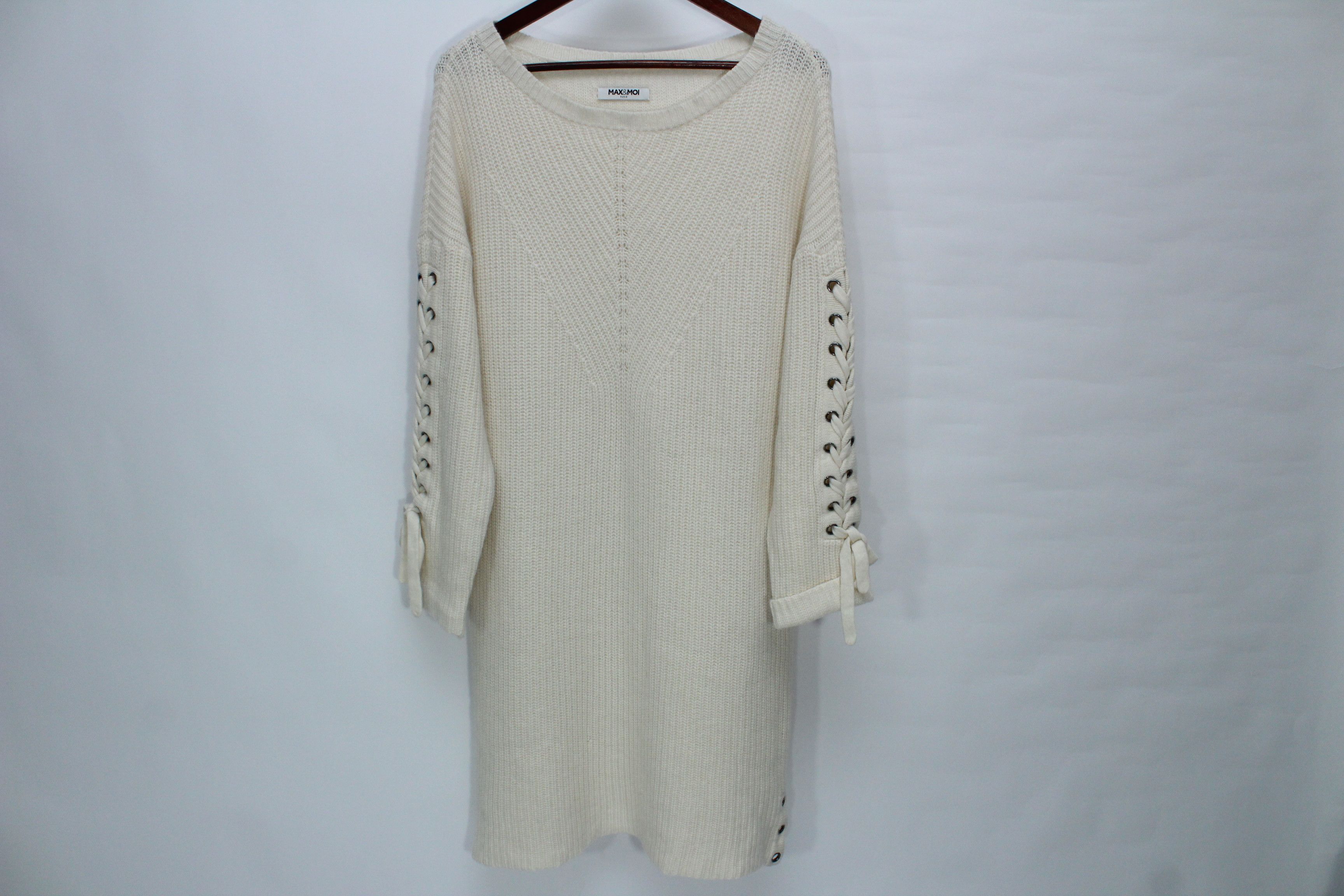 Other Max & Moi Paris 100% Cashmere Lace-Up Sweater Dress Size M / US 6-8 / IT 42-44 - 1 Thumbnail