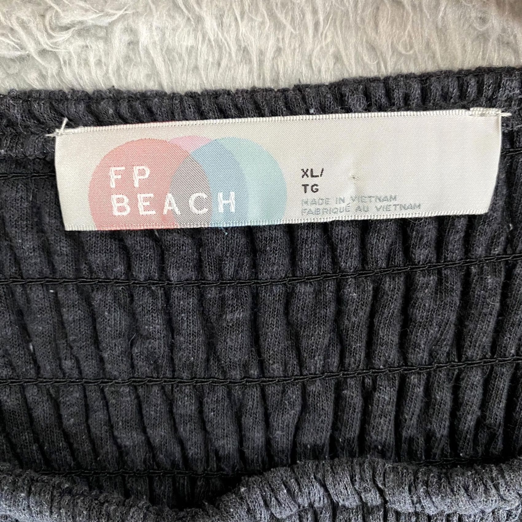 Free People FP Beach Homecoming Jumpsuit XL Smocked Bodice Linen Wide Leg Jersey Sleeveless Square Neck Beach Womens Size XL Size 40" / US 18 - 7 Thumbnail