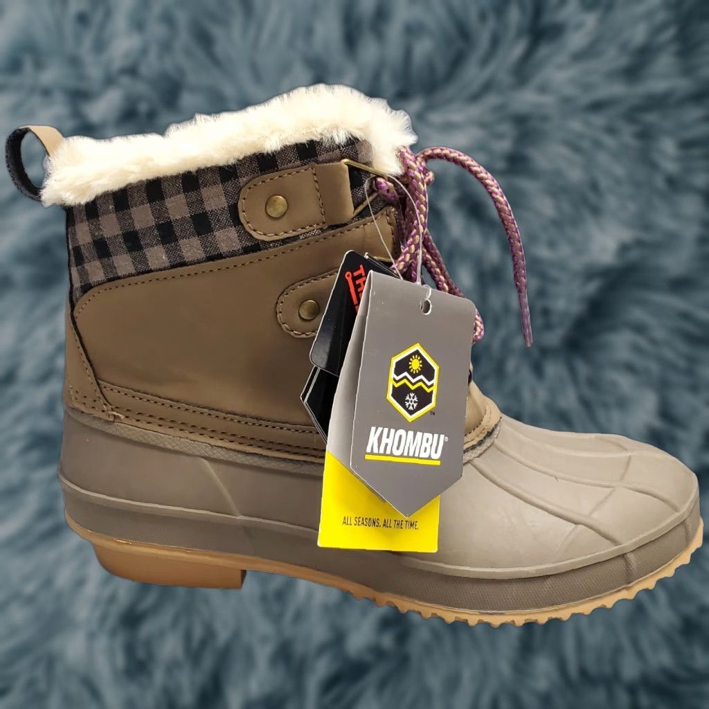 Vintage Khombu Keri 2 Womens Size 7 Brown Taupe Synthetic Waterproof Lace Up Boot Size US 7 / IT 37 - 1 Thumbnail