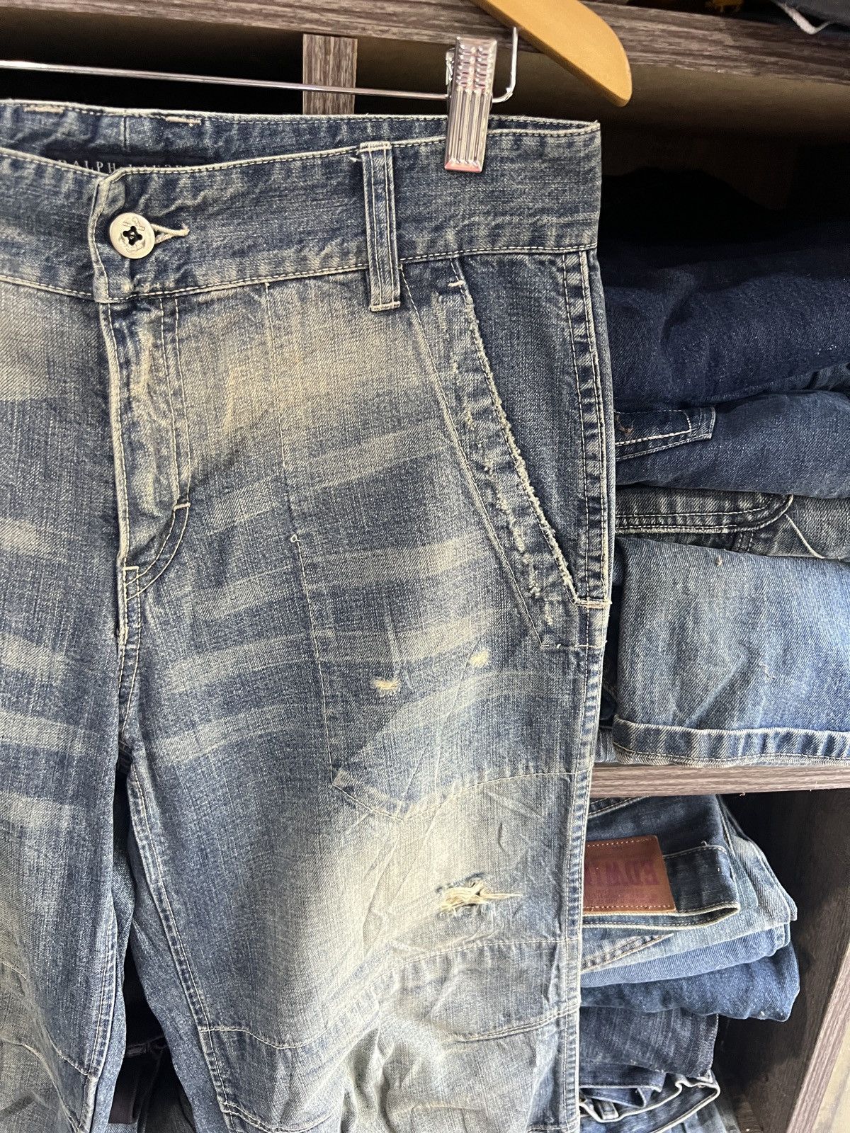 Ralph Lauren 🔥Vintage Ralph Lauren Wide Leg Denim Size 31" - 6 Thumbnail
