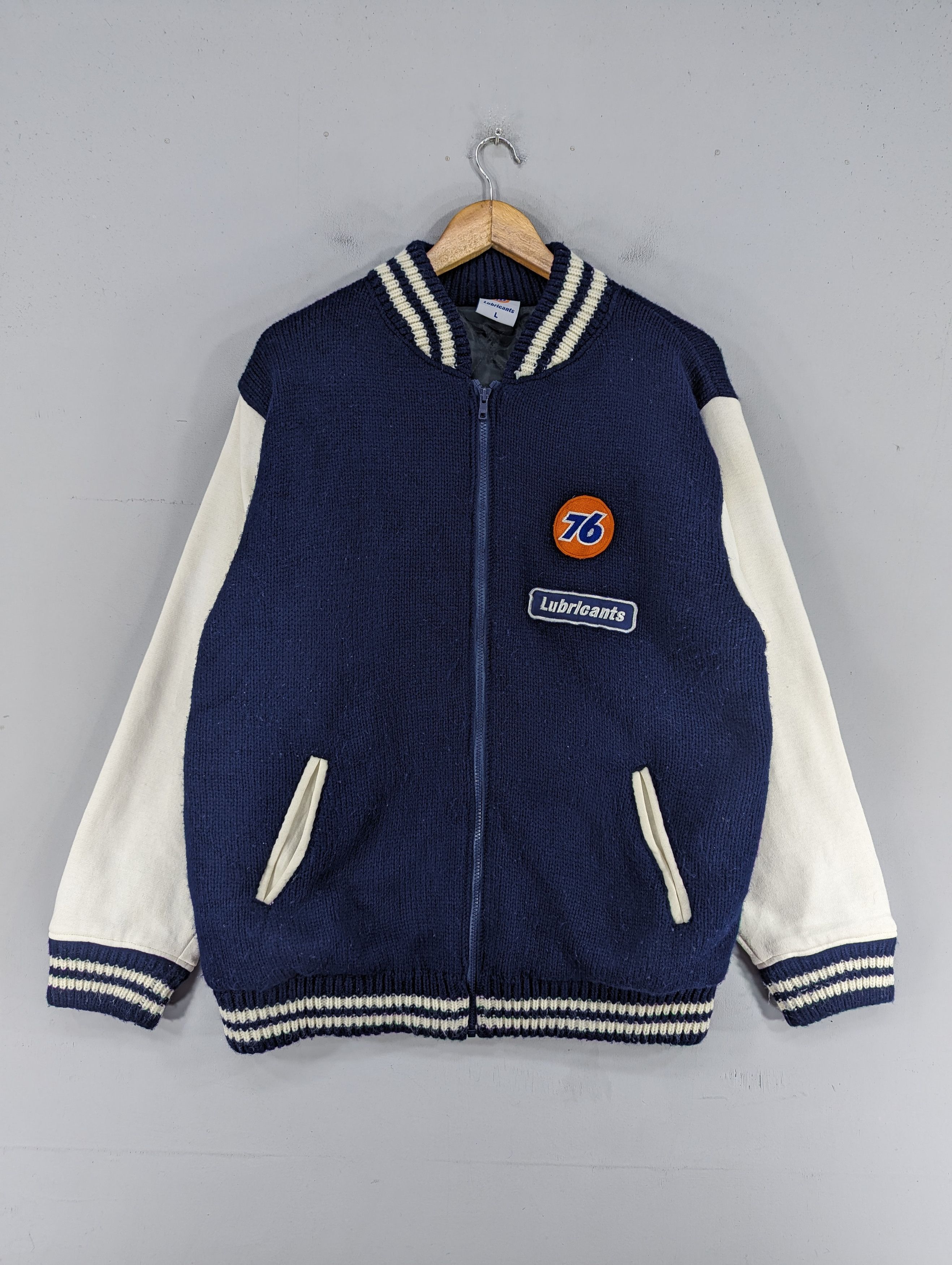 image of Racing x Sports Specialties Vintage 76 Lubricants Knit Sweater Jacket, Men's (Size Large)