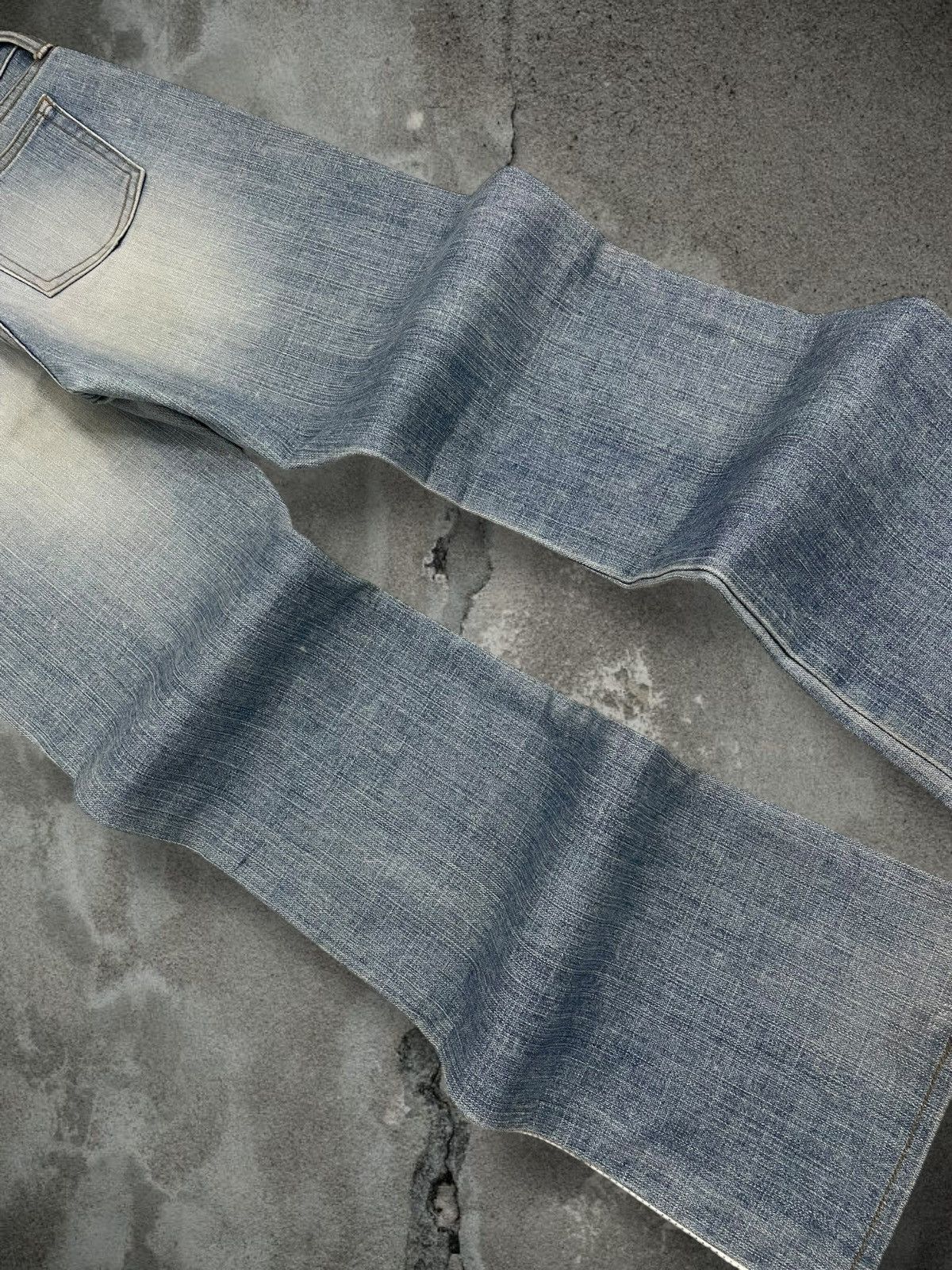 Yohji Yamamoto Vintage Japan Designer Yohji Yamamoto Ined Flared Blue Denim Size US 30 / EU 46 - 15 Thumbnail