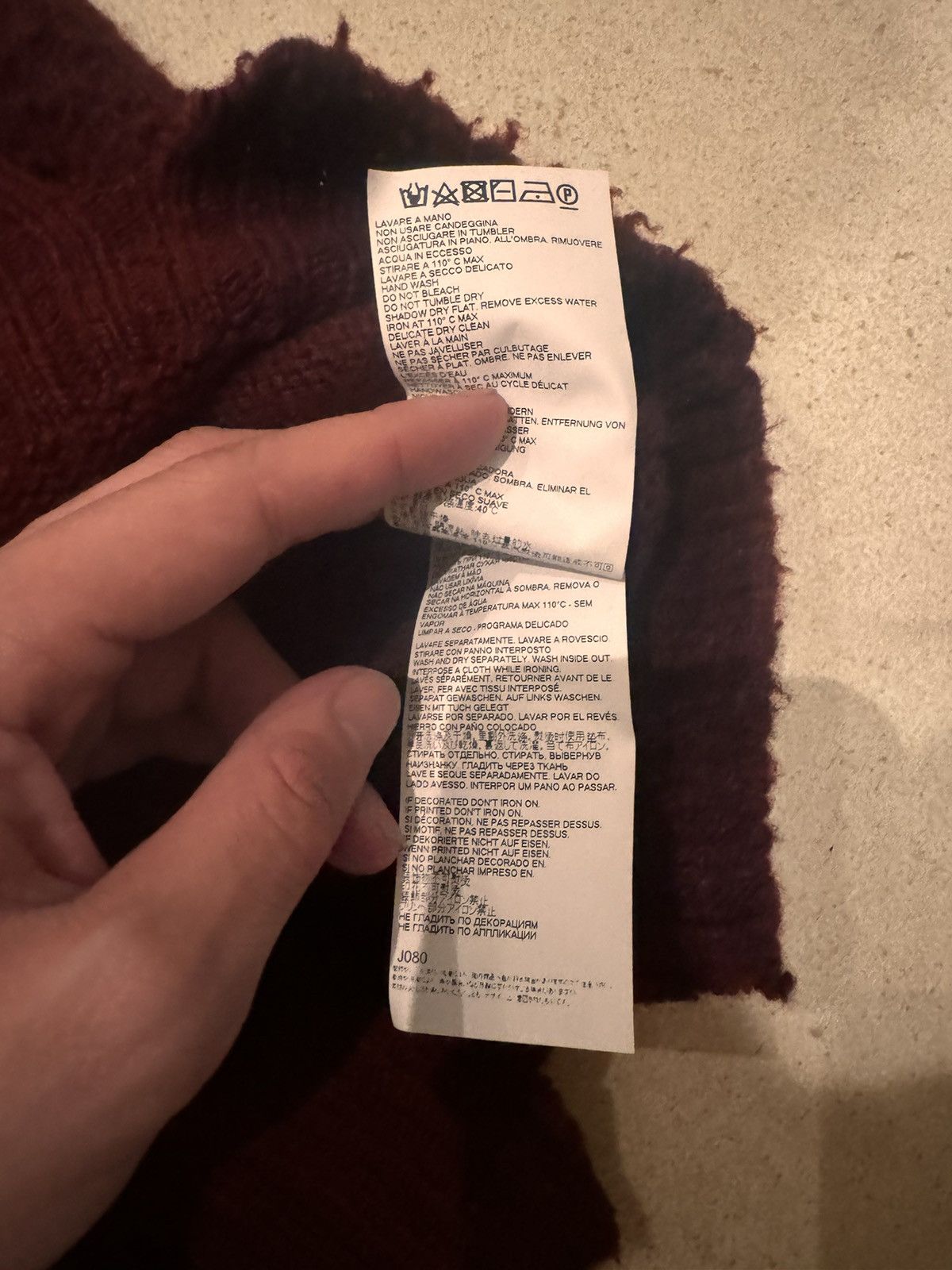 Maison Margiela Maison Margelia Burgundy Knit Sweater Size US L / EU 52-54 / 3 - 5 Thumbnail