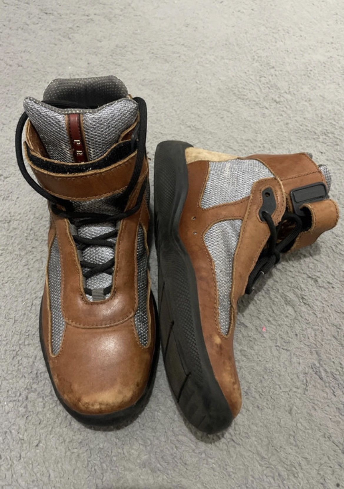 Prada OG Prada 'America's Cup' High Top Sneakers Size US 11 / EU 44 - 2 Thumbnail