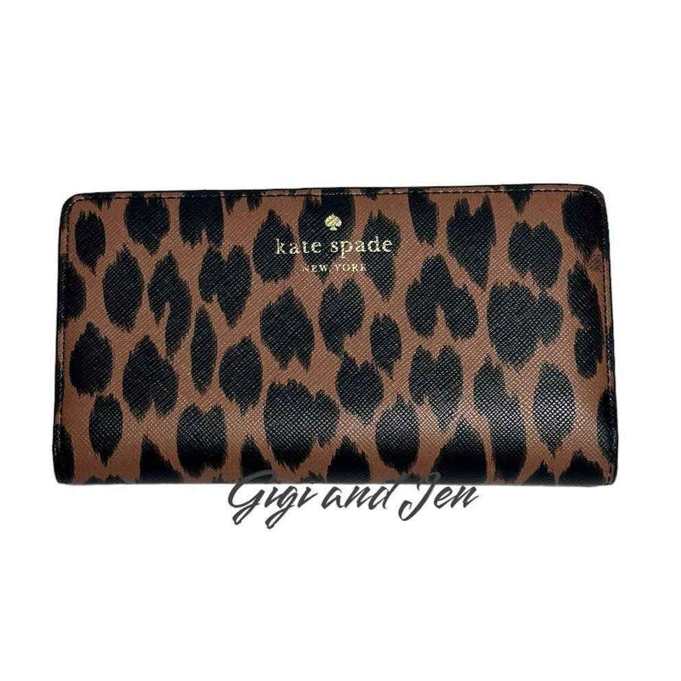 Kate Spade Kate Spade Schuyler Animal Leopard Print Slim Bifold Wallet Size ONE SIZE - 1 Thumbnail