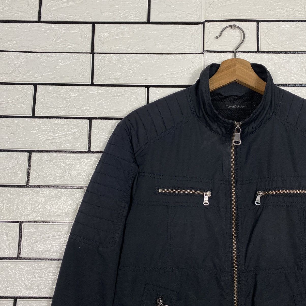 Calvin Klein 📌Vintage Zipper Bomber Jacket Calvin Klein Jeans Size US M / EU 48-50 / 2 - 8 Thumbnail
