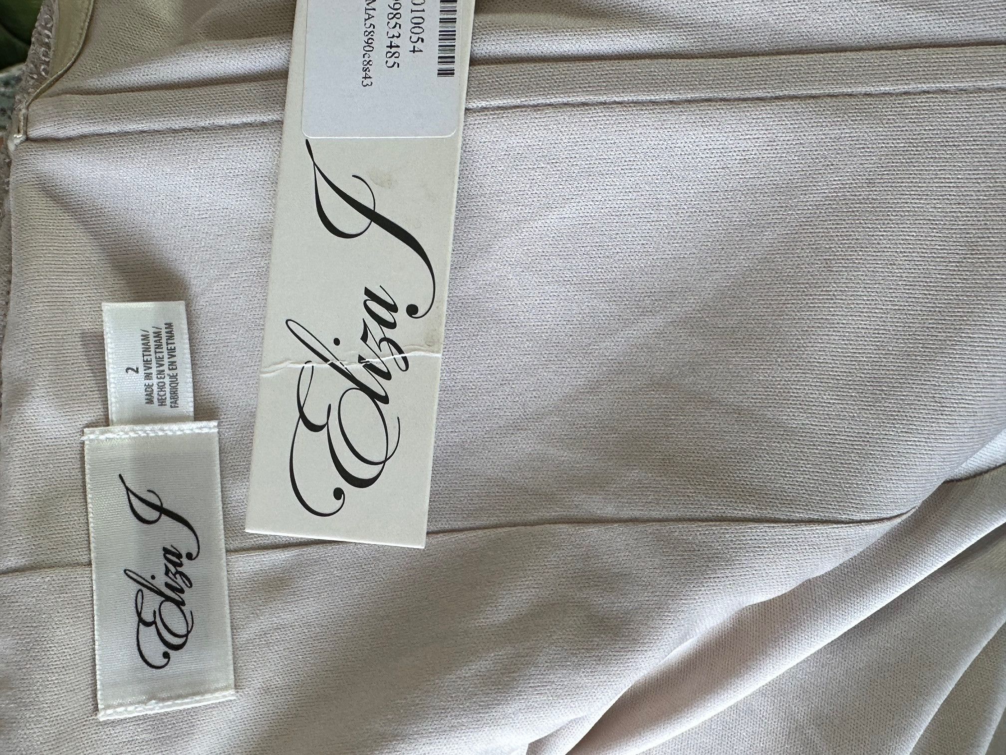 Other Eliza J Champagne Silver Textured One Shoulder Gown Size XS / US 0-2 / IT 36-38 - 7 Thumbnail