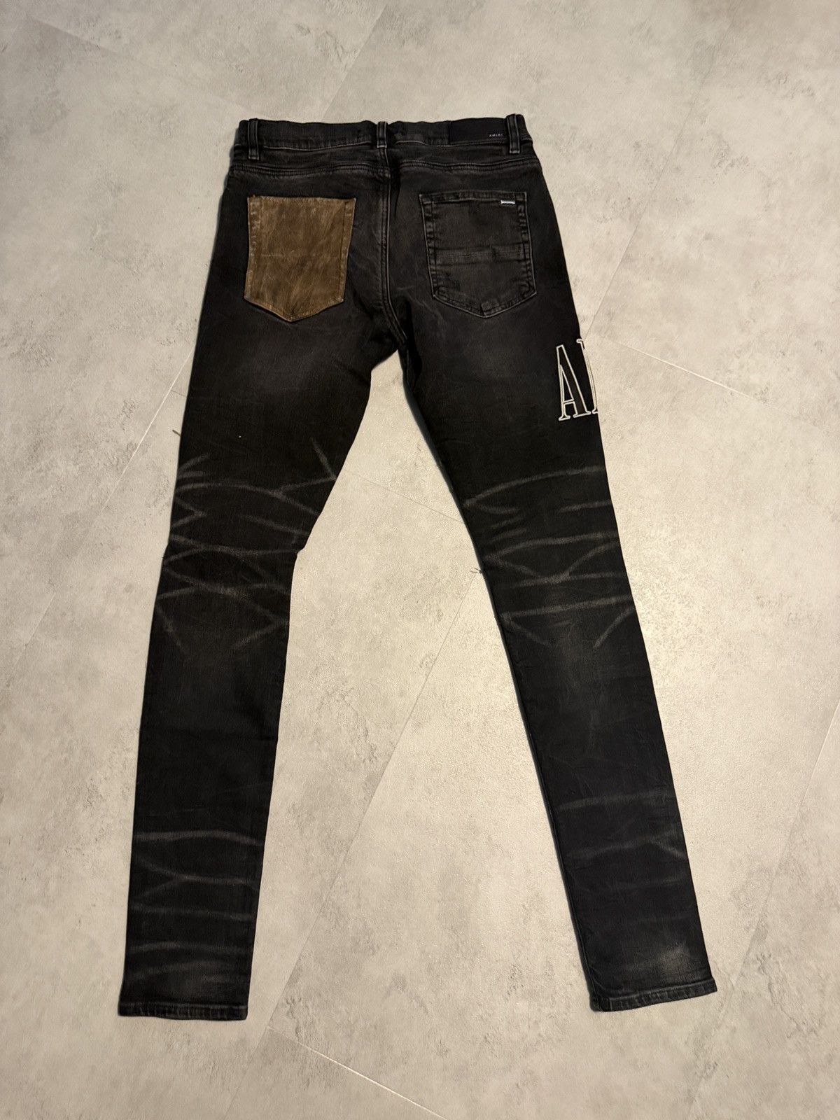 Amiri Amiri Black Grunge Patch Medium Crafted Jeans Size US 32 / EU 48 - 6 Thumbnail