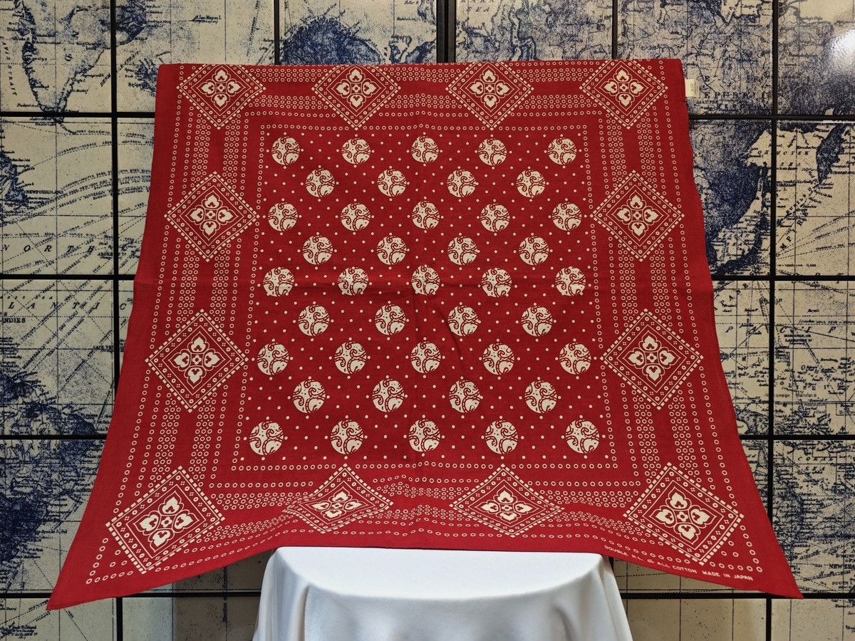 RRL Ralph Lauren RRL Vintage Printed Bandanna COTTON Scarf handkerchief Size ONE SIZE - 3 Thumbnail