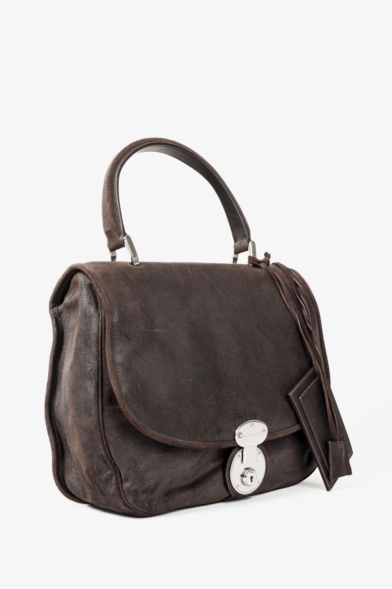 Balenciaga Balenciaga Brown Suede Saddle Work Bag Size ONE SIZE - 2 Thumbnail