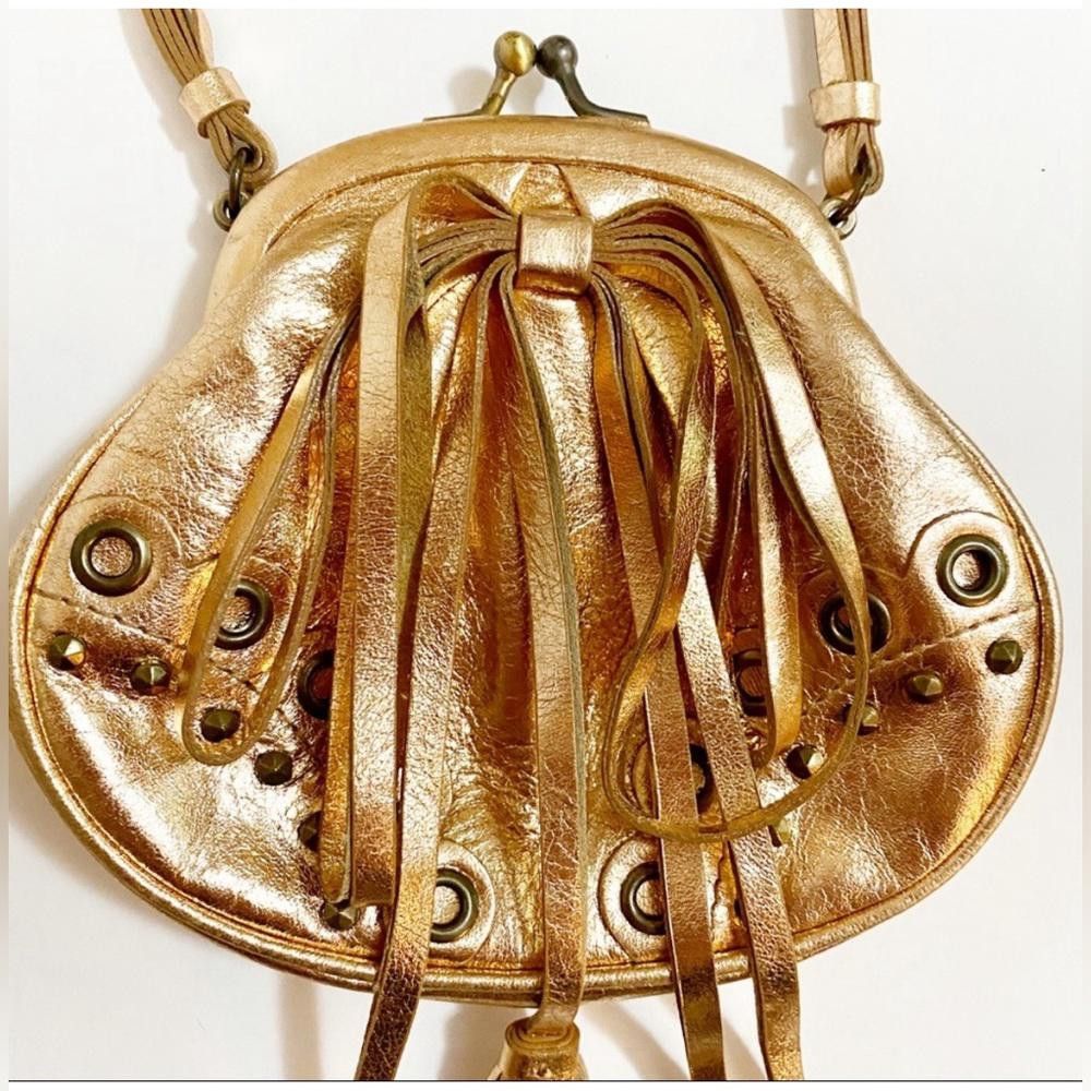 Designer Isabella Fiore Minibag Metallic Rose Gold Leather Size ONE SIZE - 7 Thumbnail